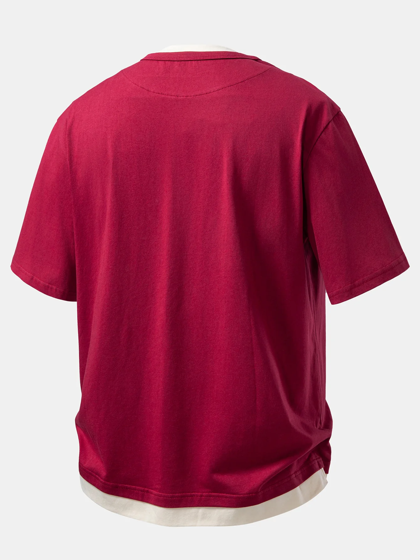 Relax Fit 2 In 1 Notched Collar T-Shirt - Image 10