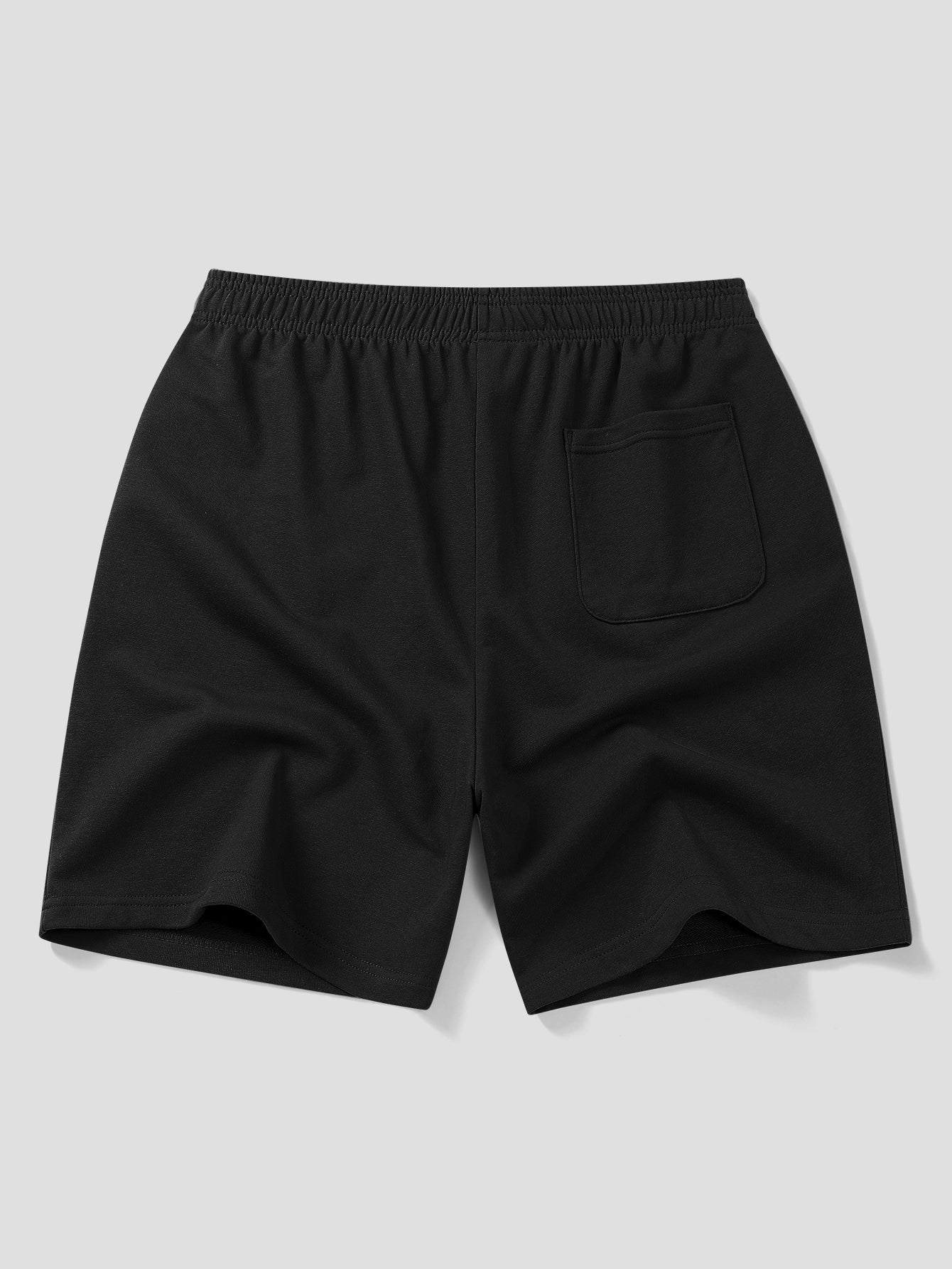 Relax Fit 2 In 1 Notched Collar T-Shirt & Cotton Drawstring 7" Shorts - Image 11