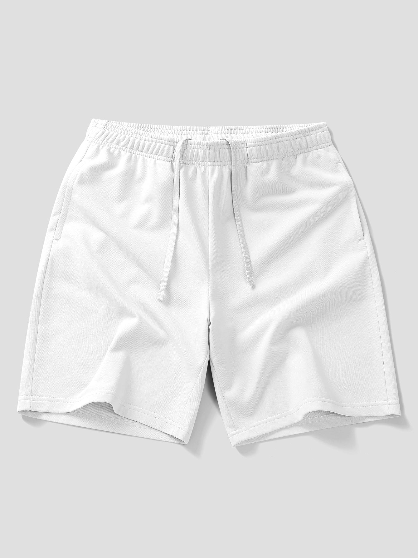 Relax Fit 2 In 1 Notched Collar T-Shirt & Cotton Drawstring 7" Shorts - Image 14