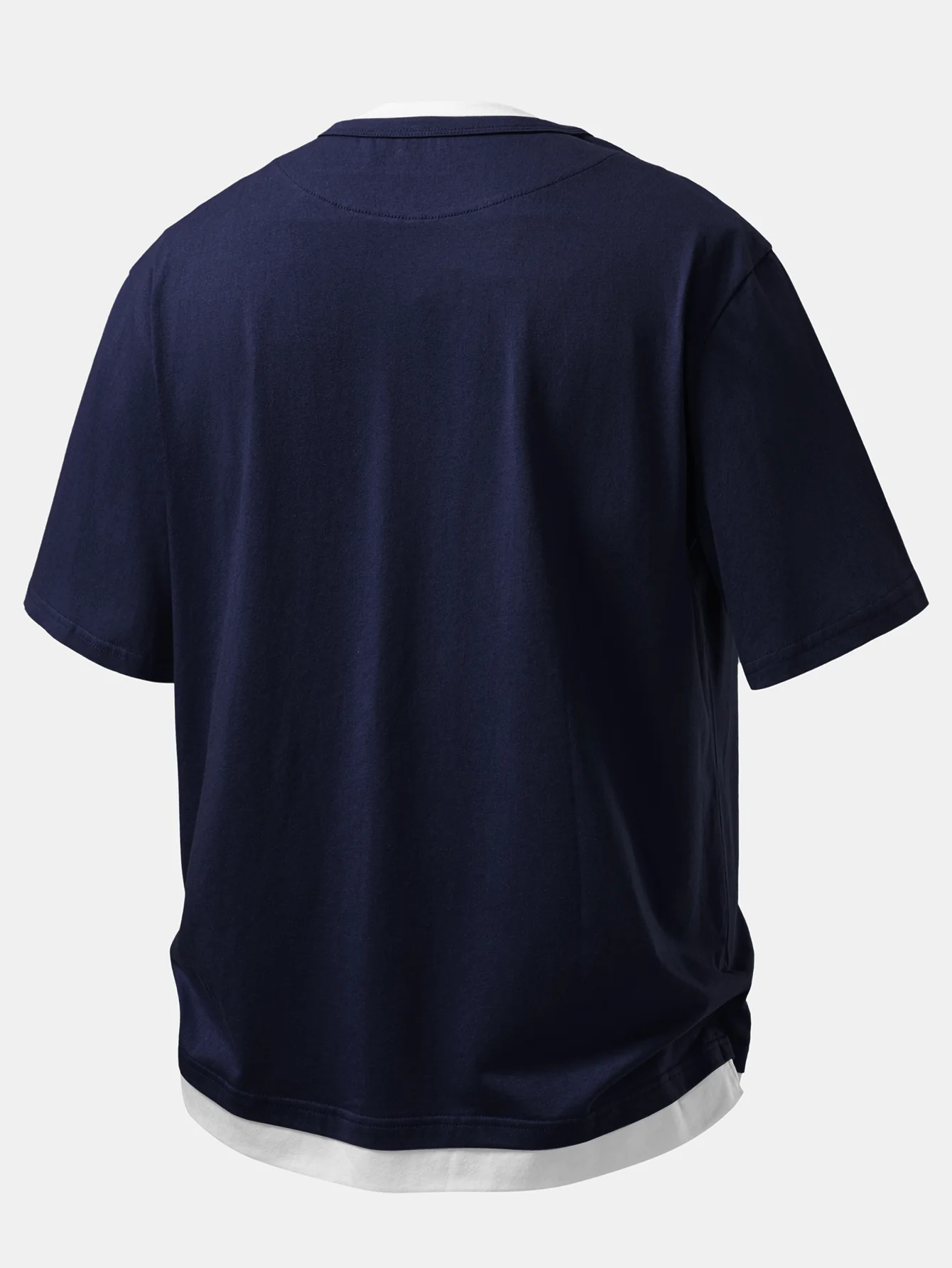 Relax Fit 2 In 1 Notched Collar T-Shirt & Cotton Drawstring 7" Shorts - Image 7