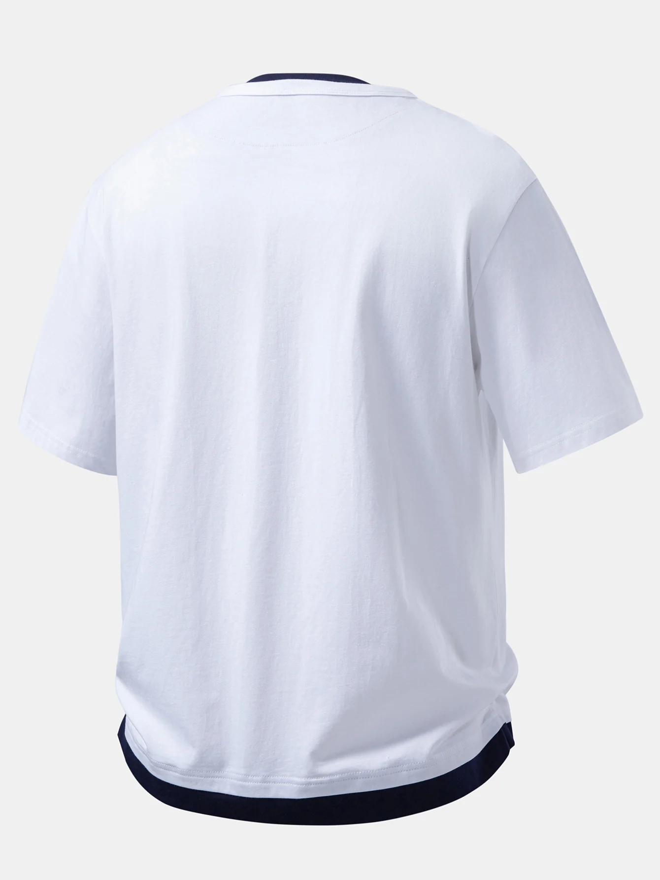 Relax Fit 2 In 1 Notched Collar T-Shirt & Cotton Drawstring 7" Shorts - Image 9