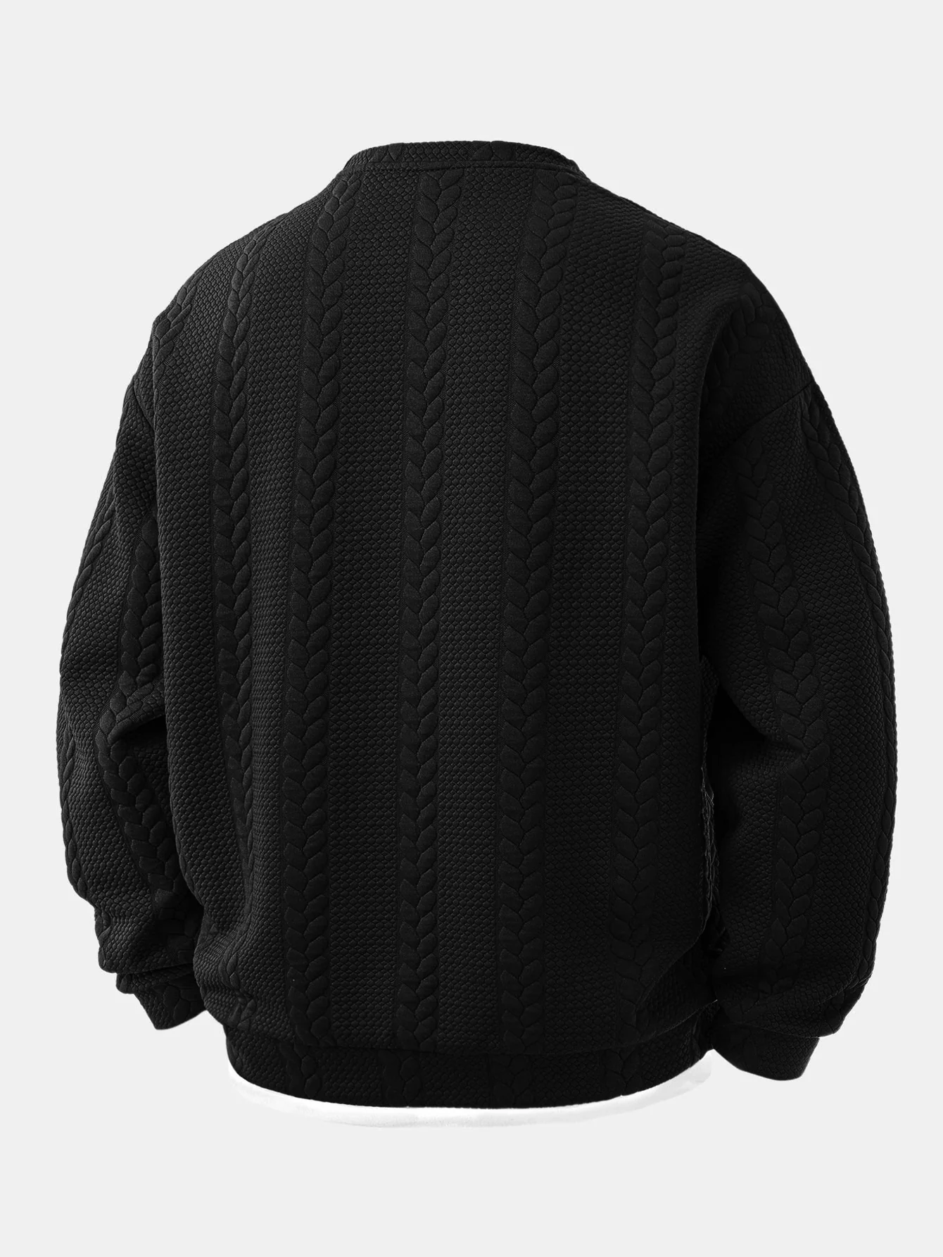 Relax Fit 2-in-1 Twist Jacquard Sweatshirt - Image 2