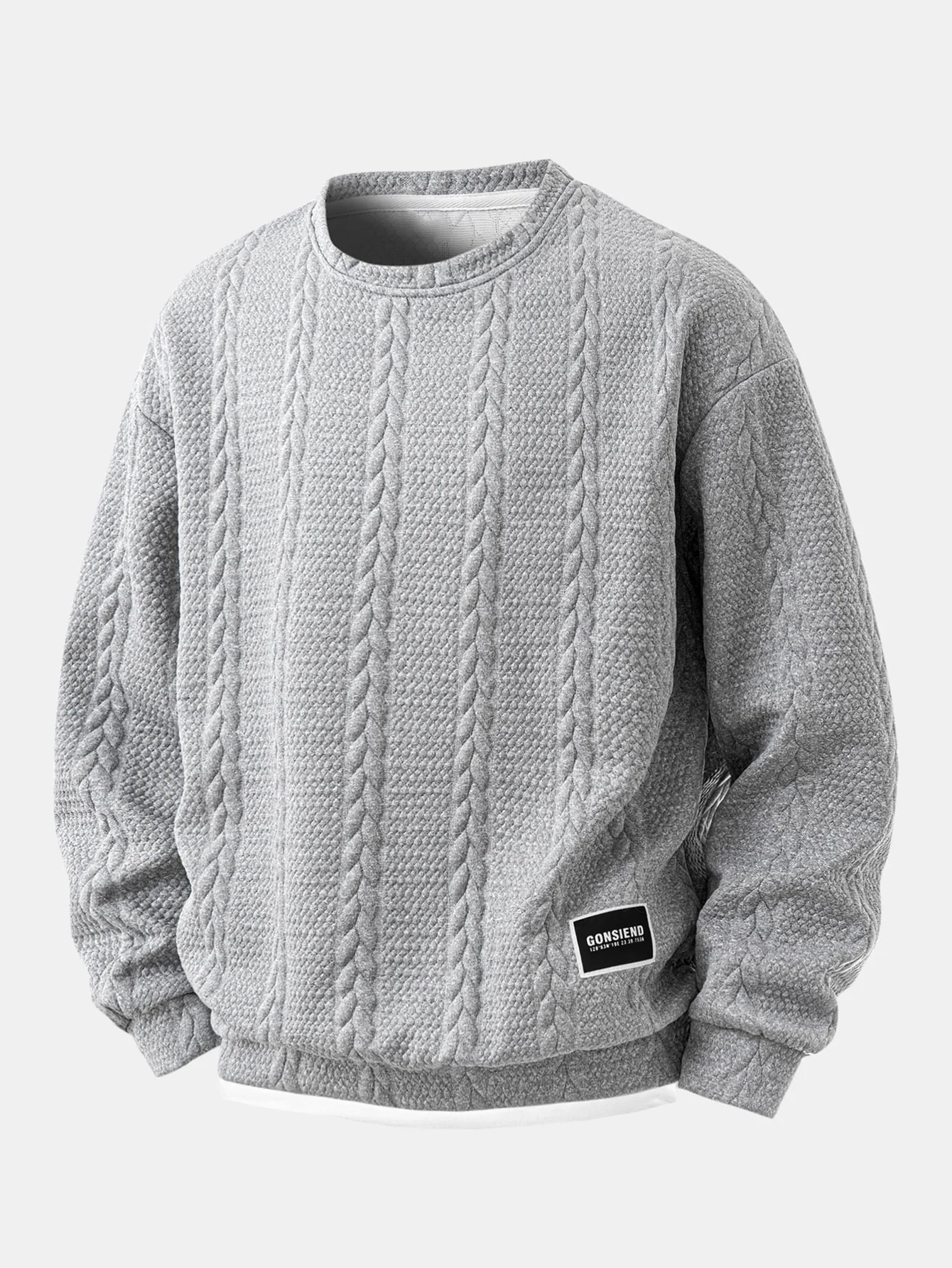 Relax Fit 2-in-1 Twist Jacquard Sweatshirt - Image 3