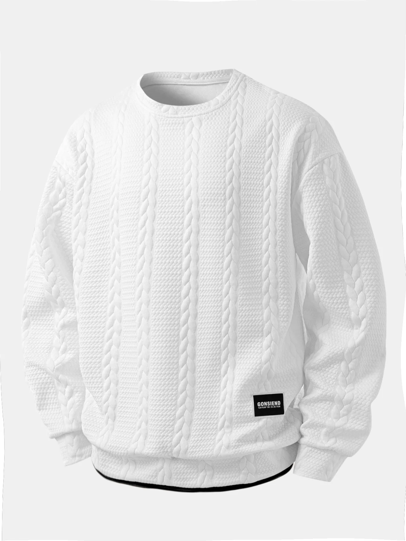 Relax Fit 2-in-1 Twist Jacquard Sweatshirt - Image 5