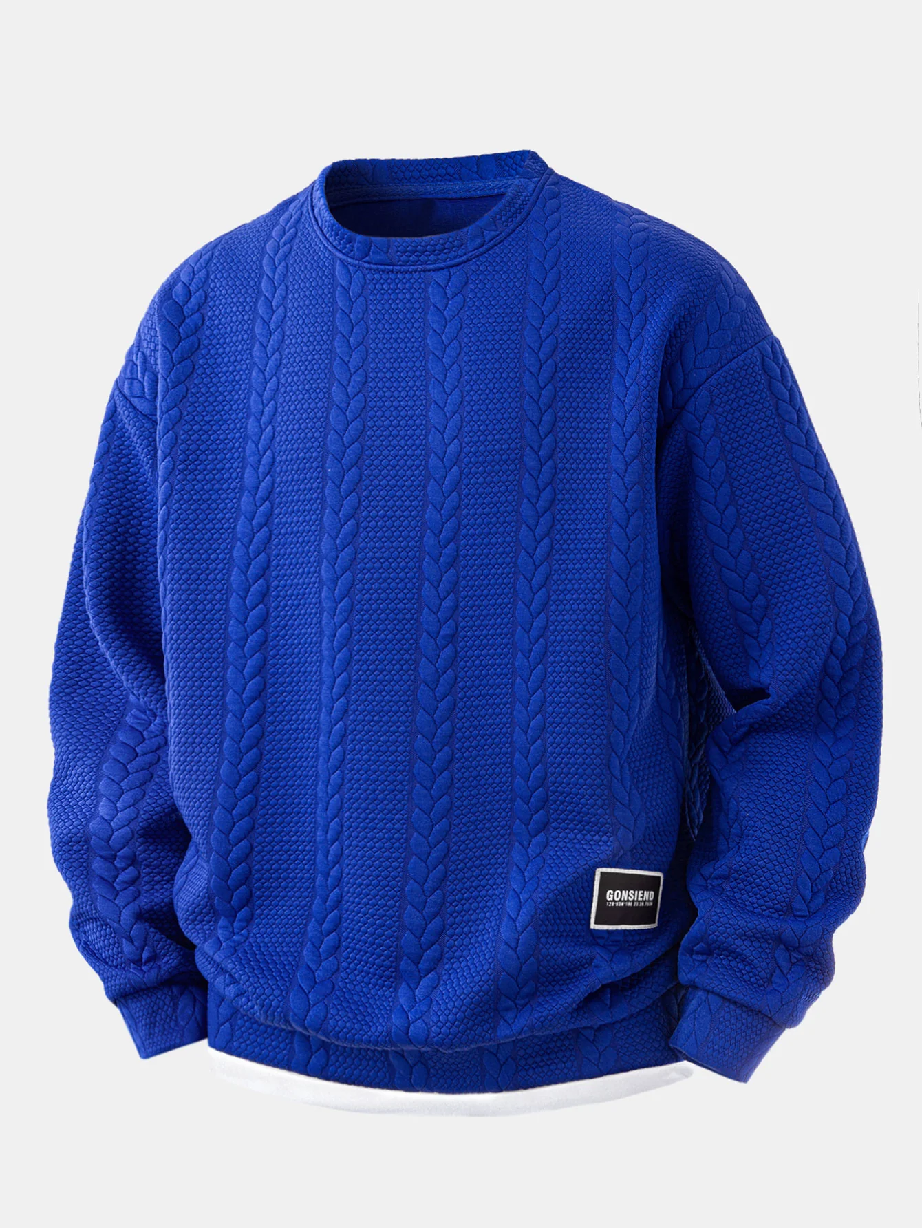 Relax Fit 2-in-1 Twist Jacquard Sweatshirt - Image 7