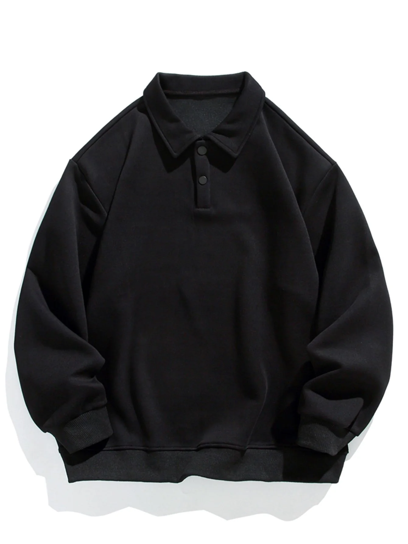 Relax Fit Basic Polo Sweatshirt - Image 5