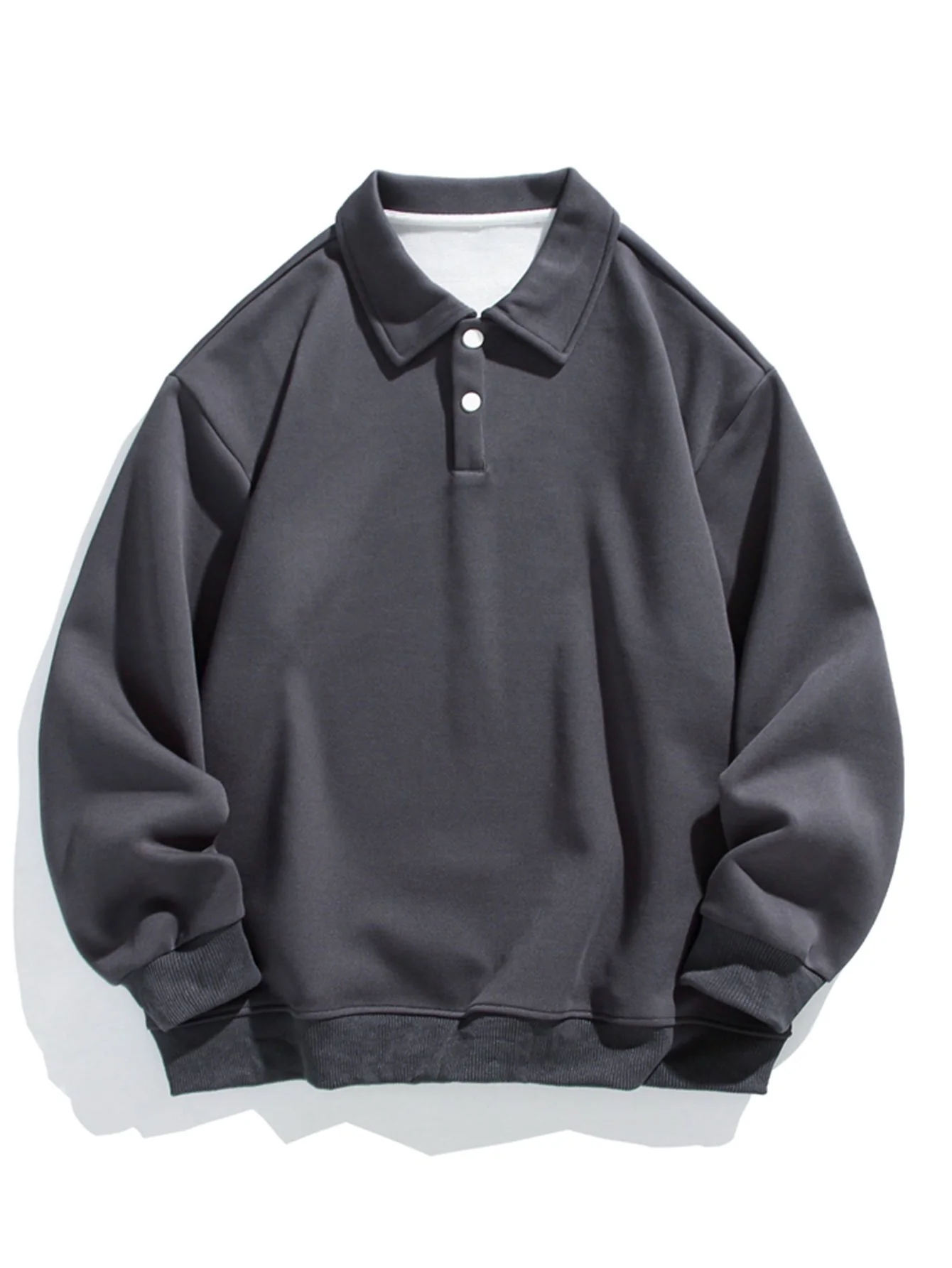 Relax Fit Basic Polo Sweatshirt - Image 7