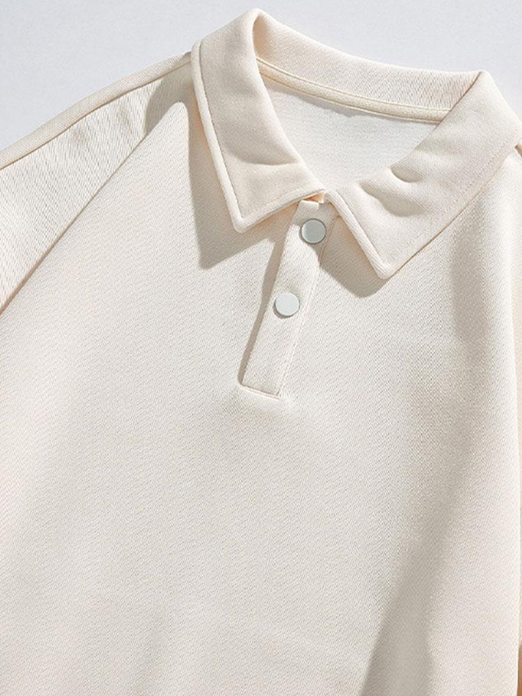 Relax Fit Basic Polo Sweatshirt - Image 9