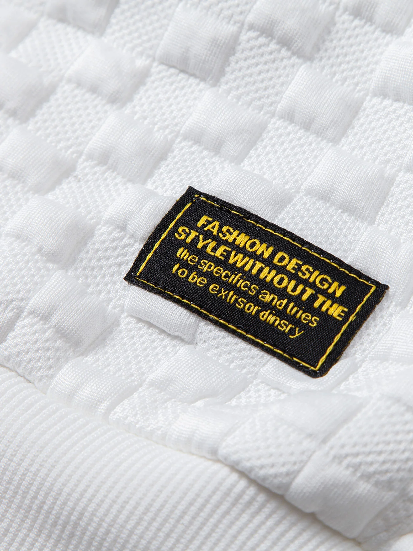 Relax Fit Checkerboard Jacquard Hoodie & Jogging Pants - Image 12