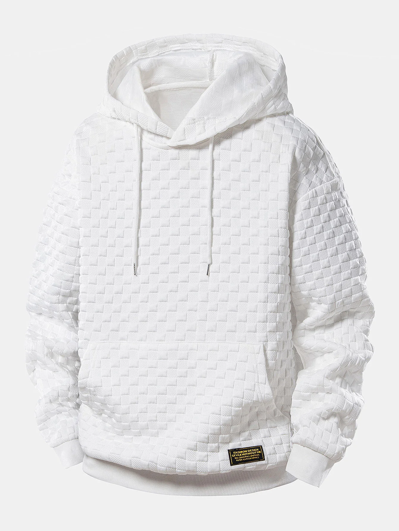 Relax Fit Checkerboard Jacquard Hoodie & Jogging Pants - Image 3