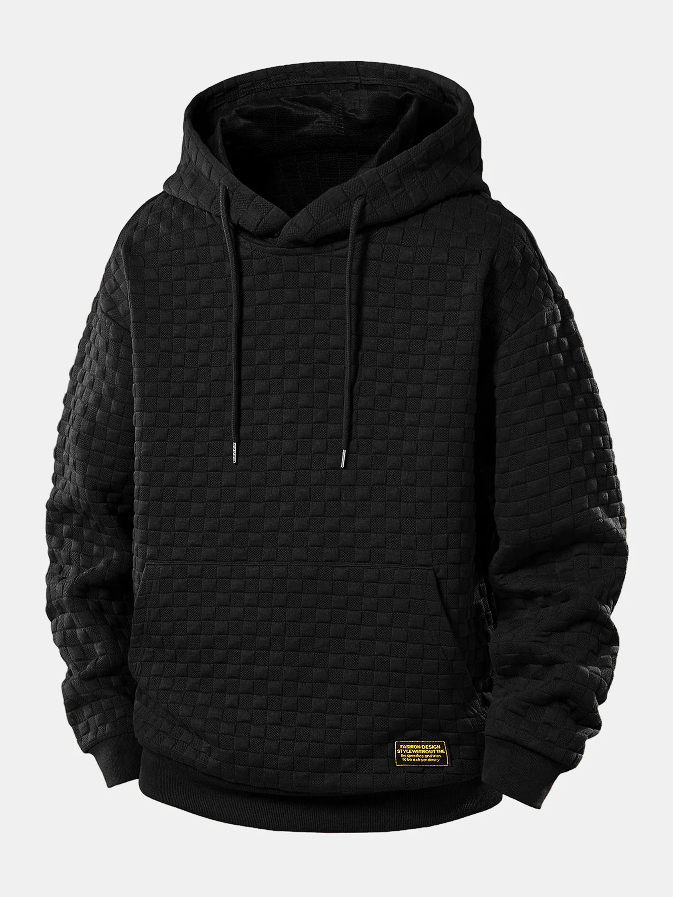 Relax Fit Checkerboard Jacquard Hoodie & Jogging Pants - Image 5