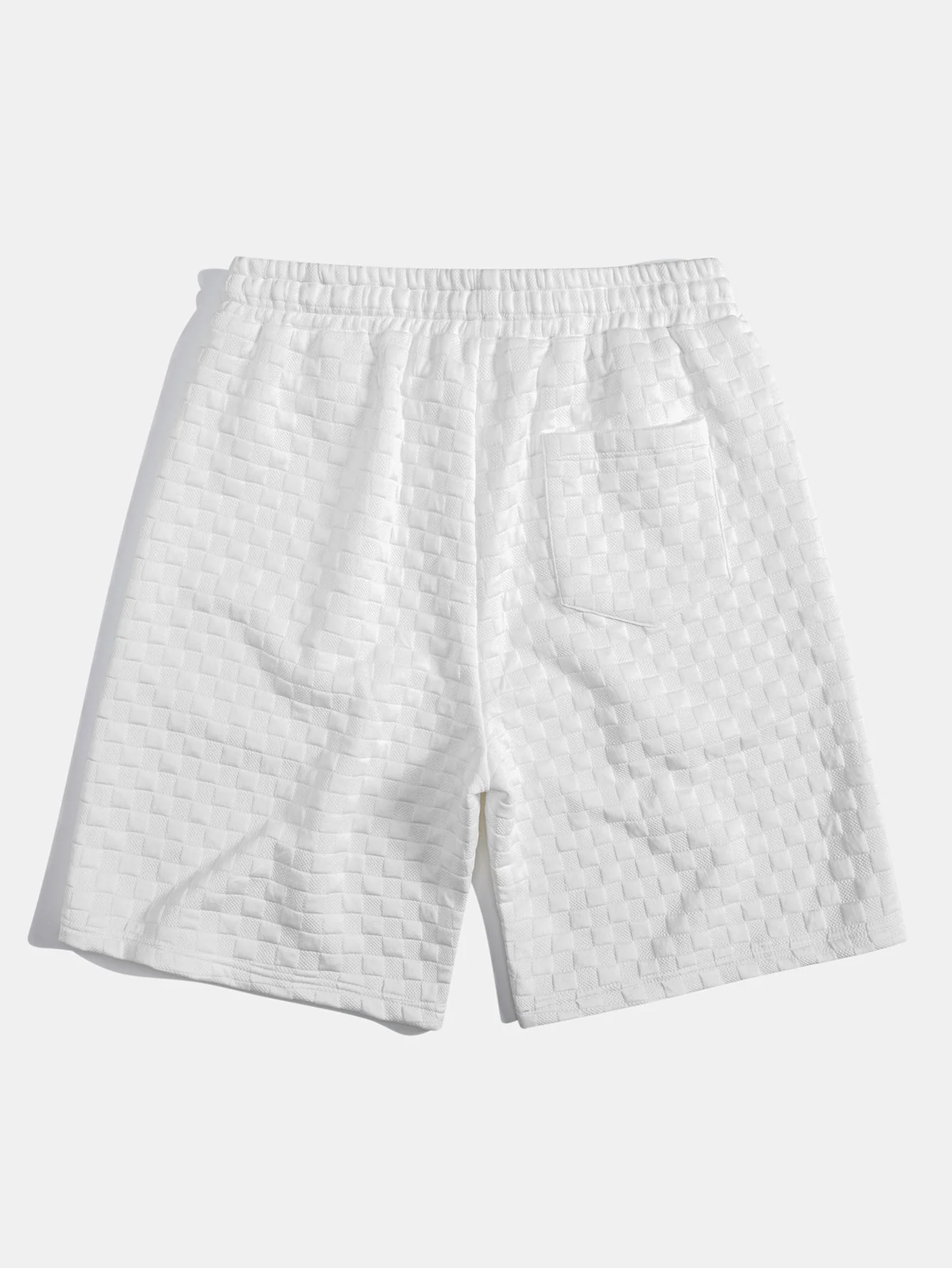 Schachbrett Stehkragenhemd & Schachbrett Jacquard Shorts - Image 8