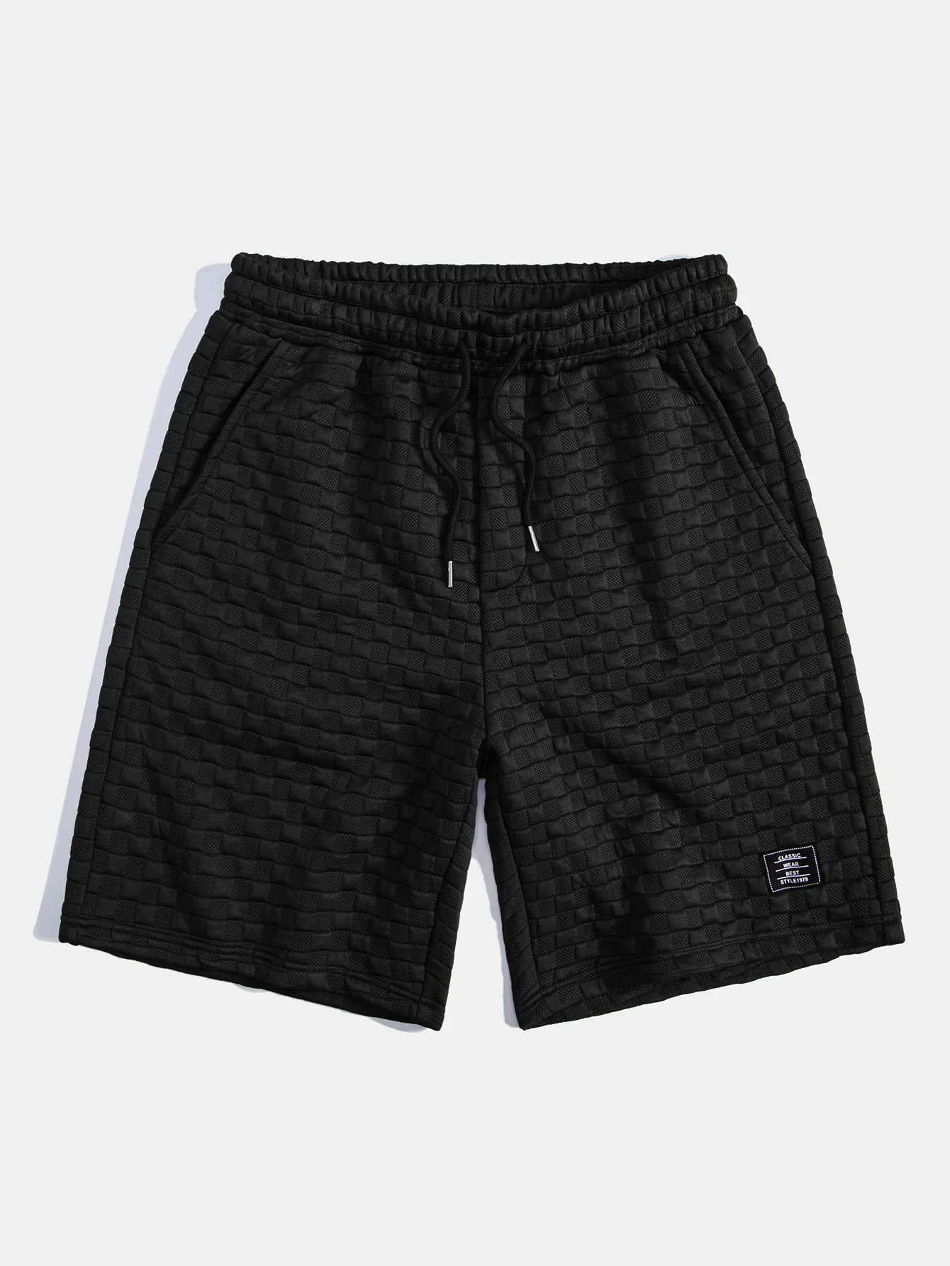 Schachbrett Stehkragenhemd & Schachbrett Jacquard Shorts - Image 9