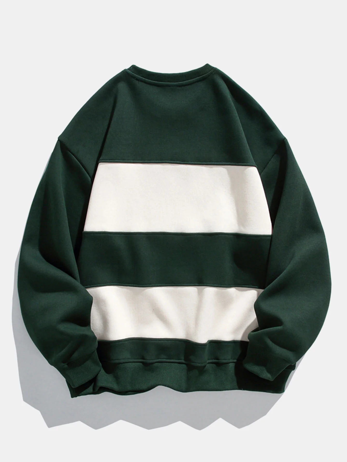 Relaxed Fit Farbblock Rundhals Sweatshirt - Image 2