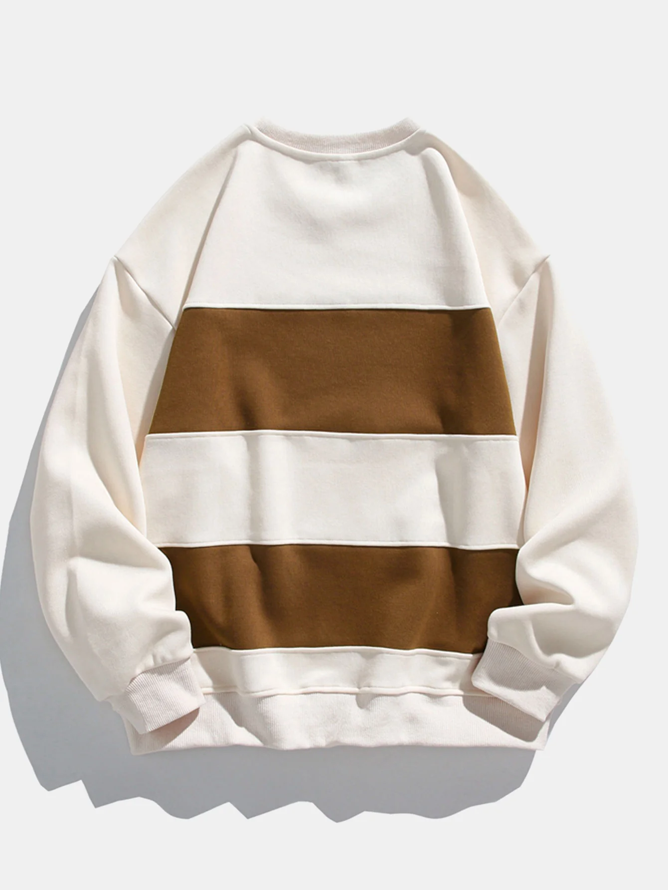 Relaxed Fit Farbblock Rundhals Sweatshirt - Image 8