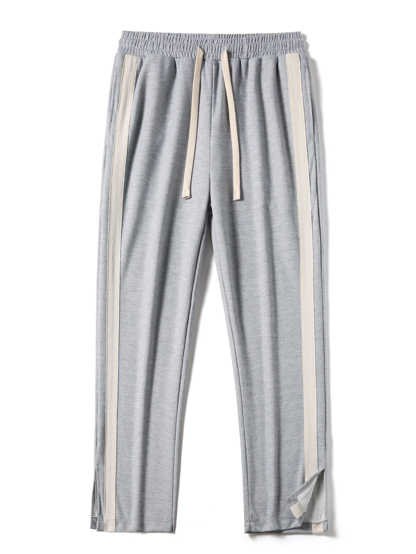 Hosen mit Schlitzsaum und Streifenmuster - Image 8