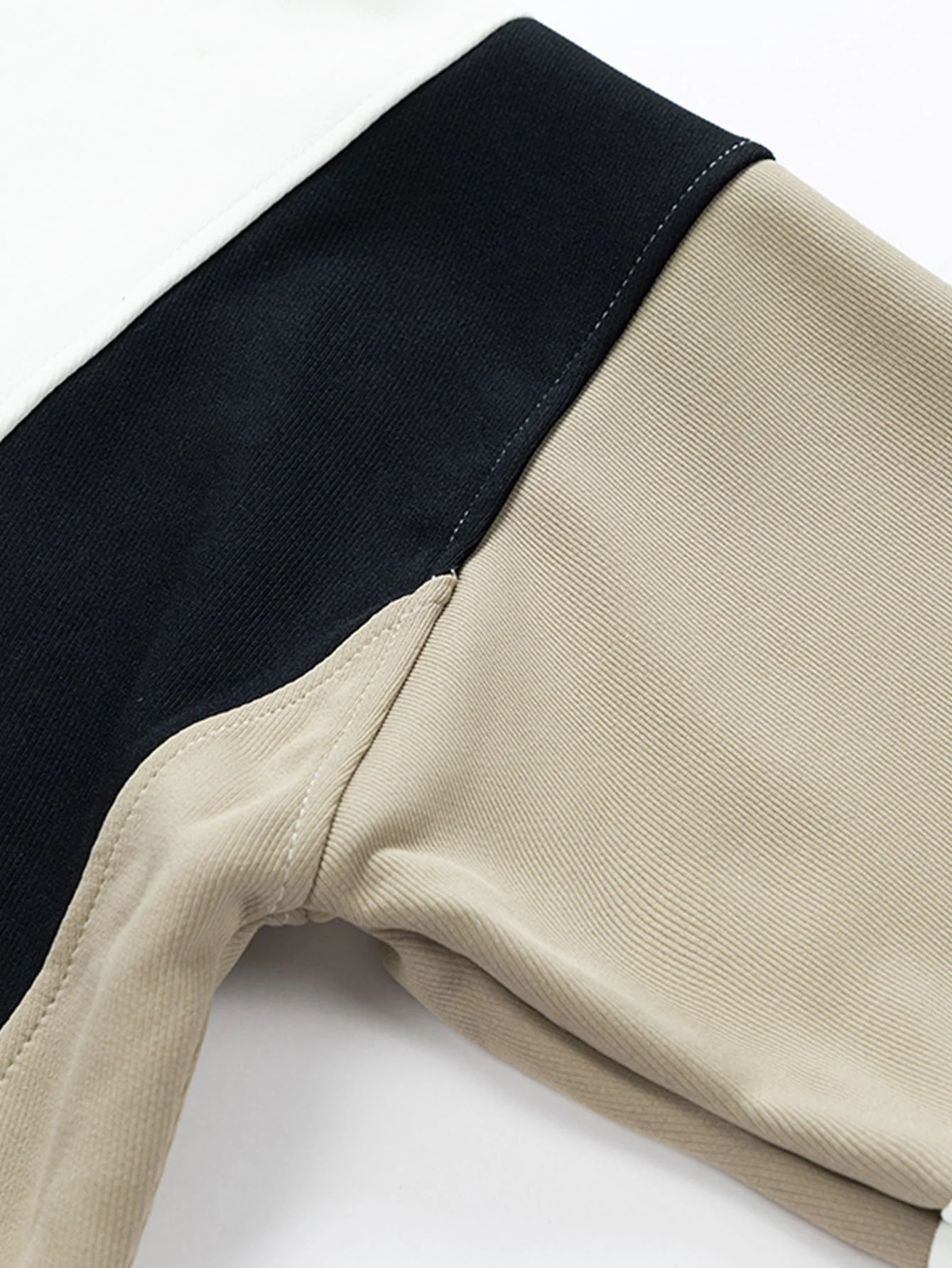 Relax Fit Farbblock Polo Sweatshirt - Image 11