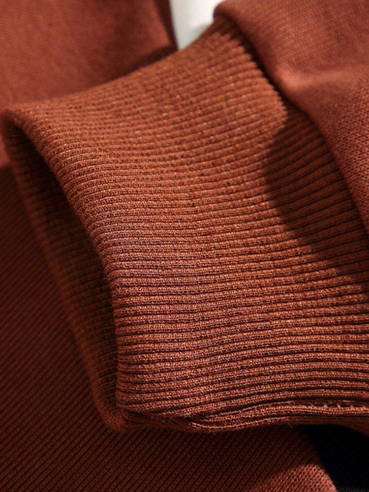 Relax Fit Farbblock Polo Sweatshirt - Image 11