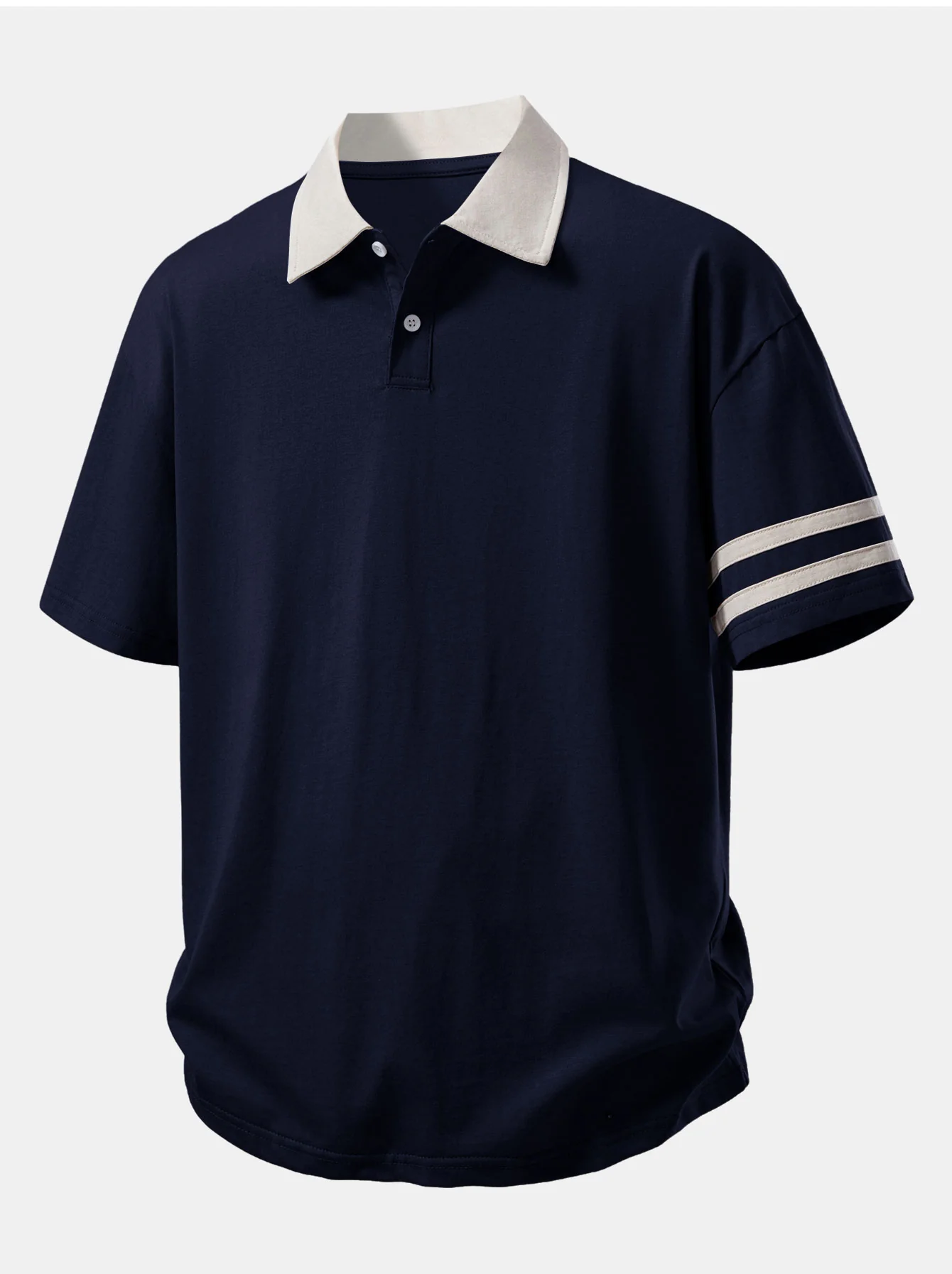 Relax Fit Contrast Collar Polo Shirt - Image 9