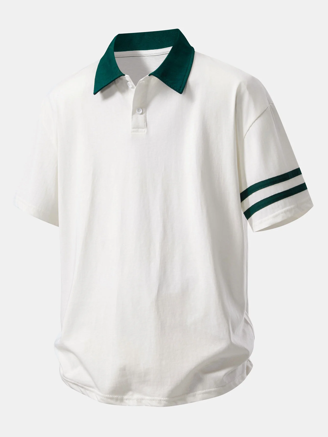 Relax Fit Contrast Collar Polo Shirt - Image 3