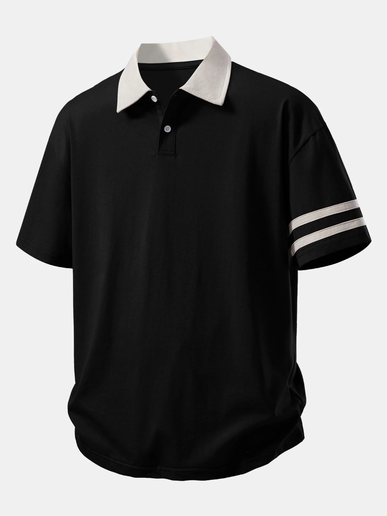 Relax Fit Contrast Collar Polo Shirt - Image 5