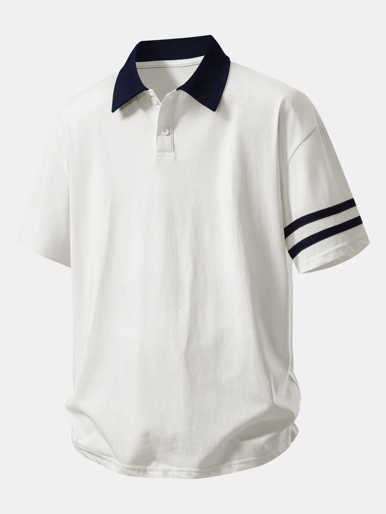 Relax Fit Contrast Collar Polo Shirt - Image 7
