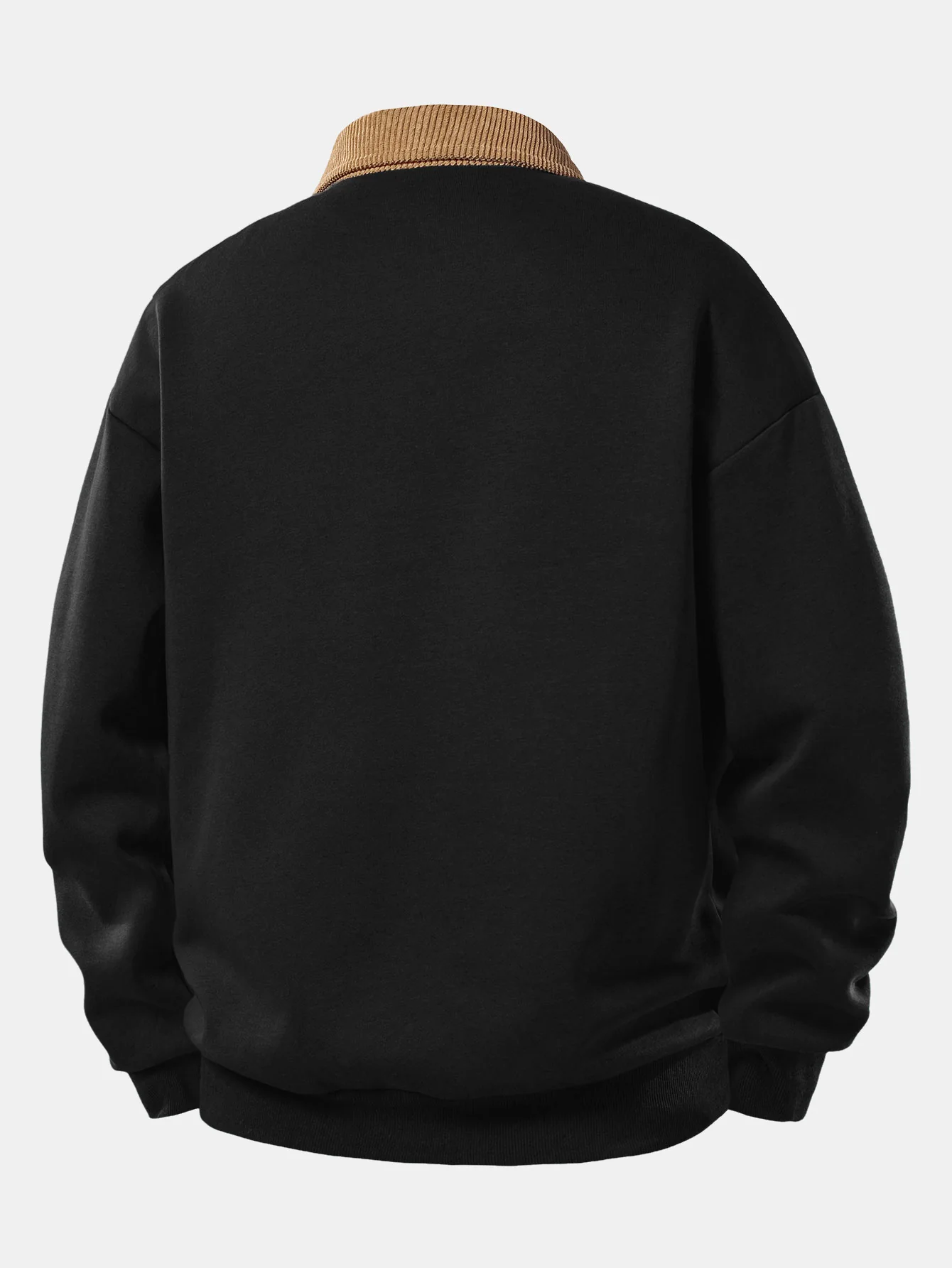 Relaxed Fit Kontrast Corduroy Poloshirts Kragen Sweatshirt & Gerade Bein Corduroy Hose - Image 7