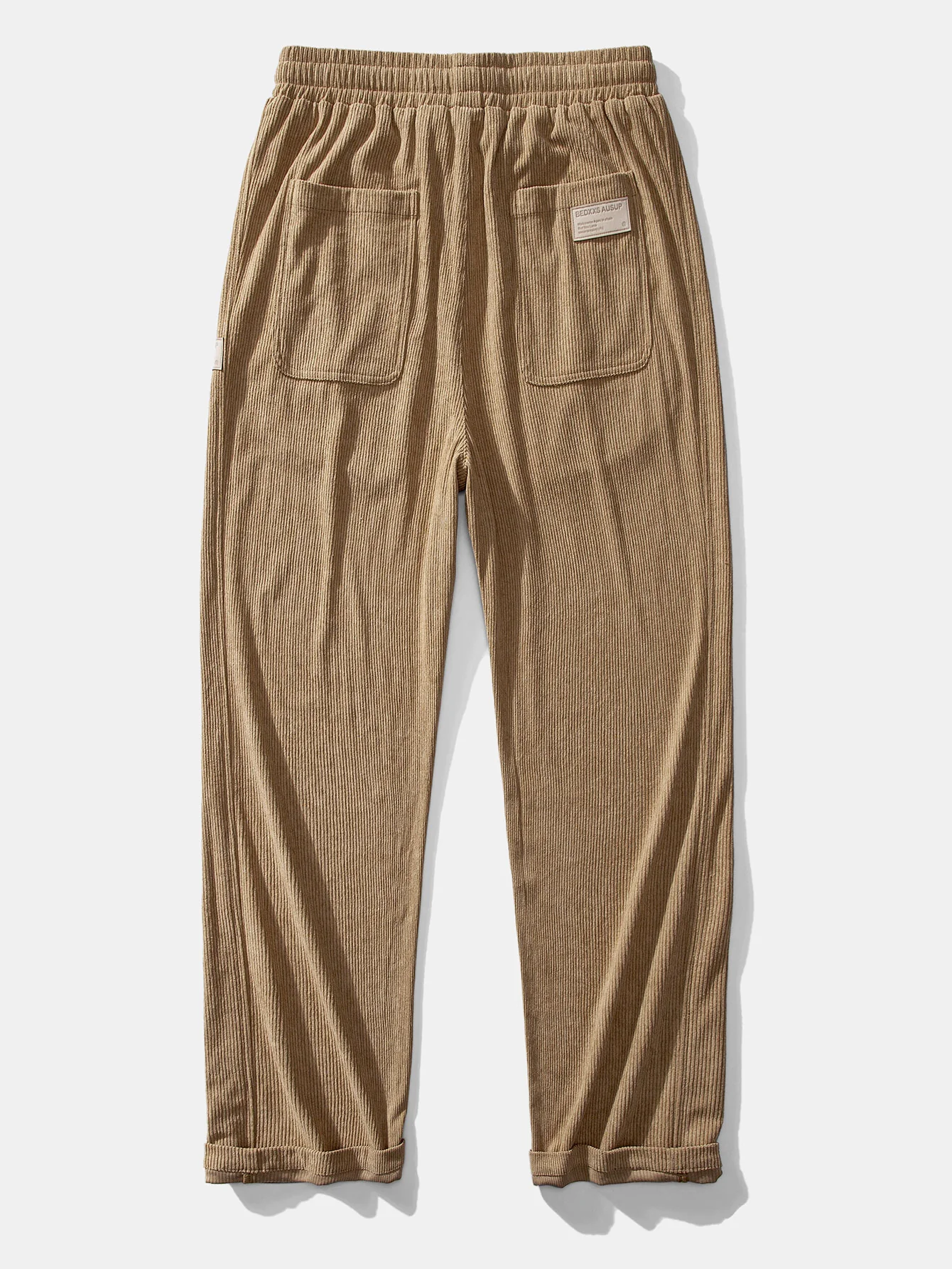 Relaxed Fit Kontrast Corduroy Poloshirts Kragen Sweatshirt & Gerade Bein Corduroy Hose - Image 9