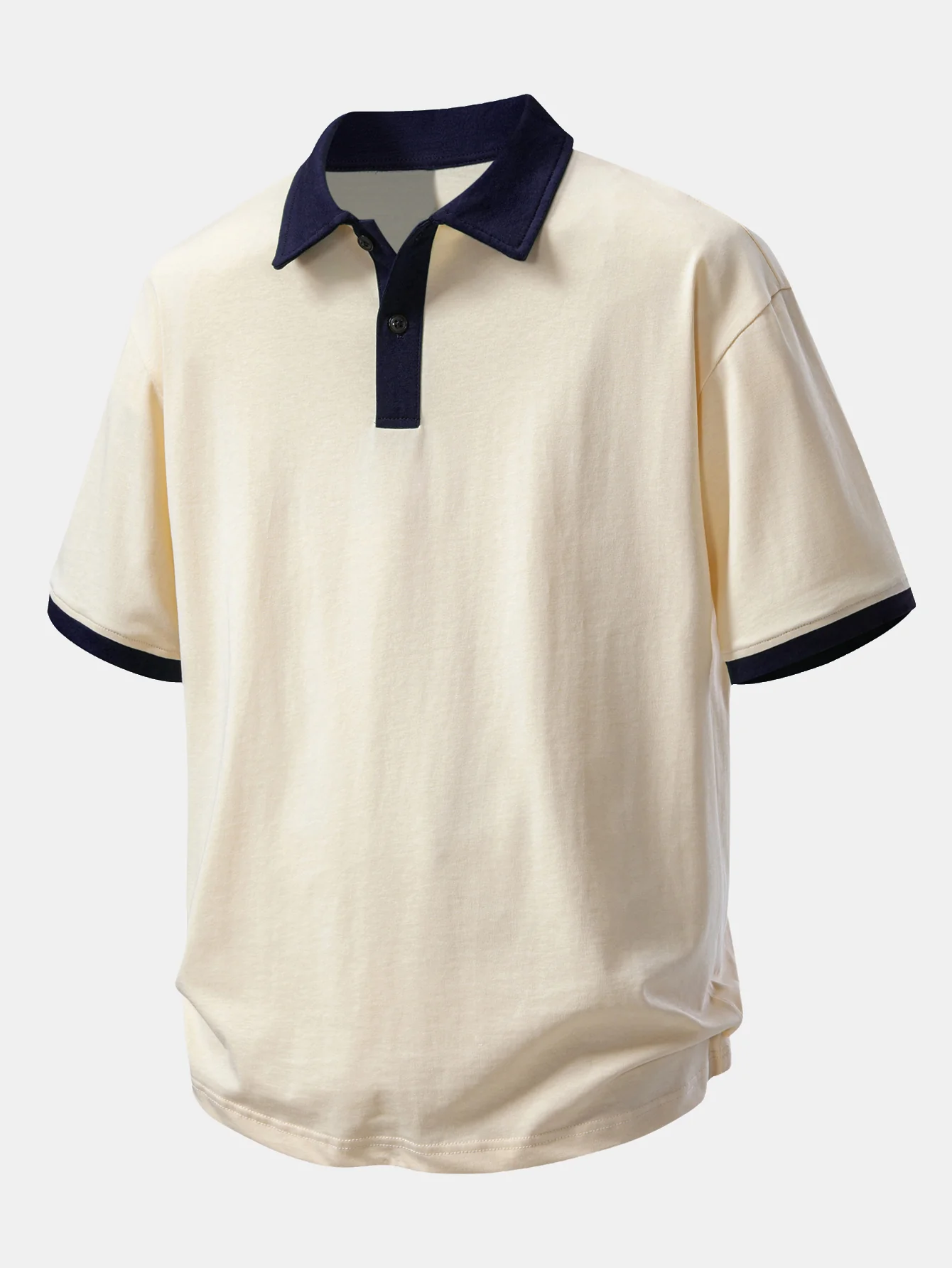 Relax Fit Contrast Cotton Polo - Image 9
