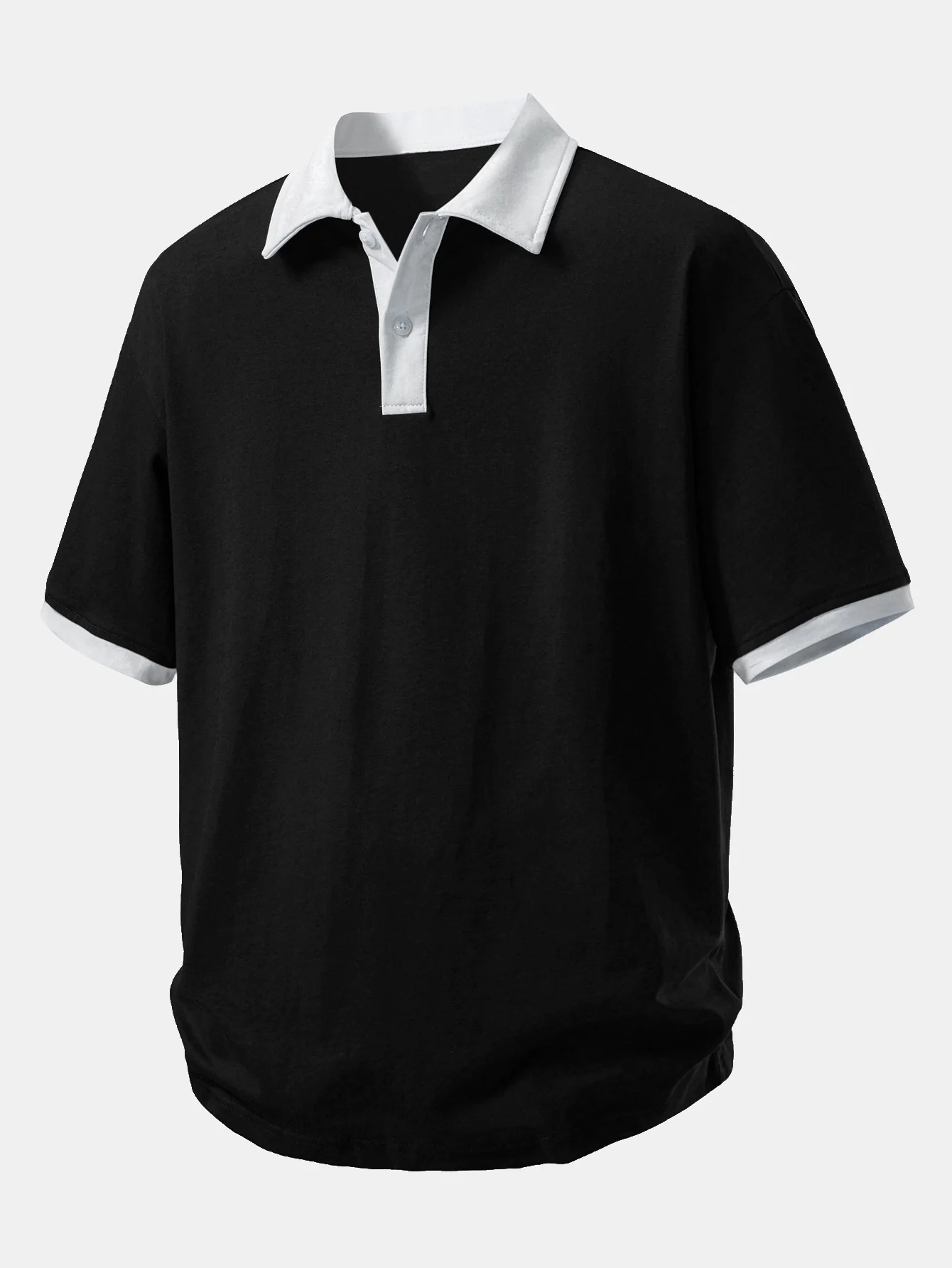 Relax Fit Contrast Cotton Polo - Image 3