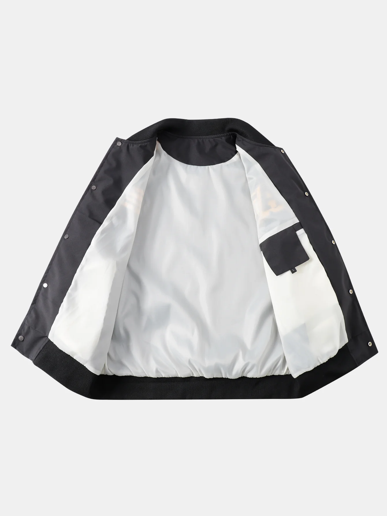 Locker sitzende Baseballjacke mit kontrastierender Stickerei - Image 11