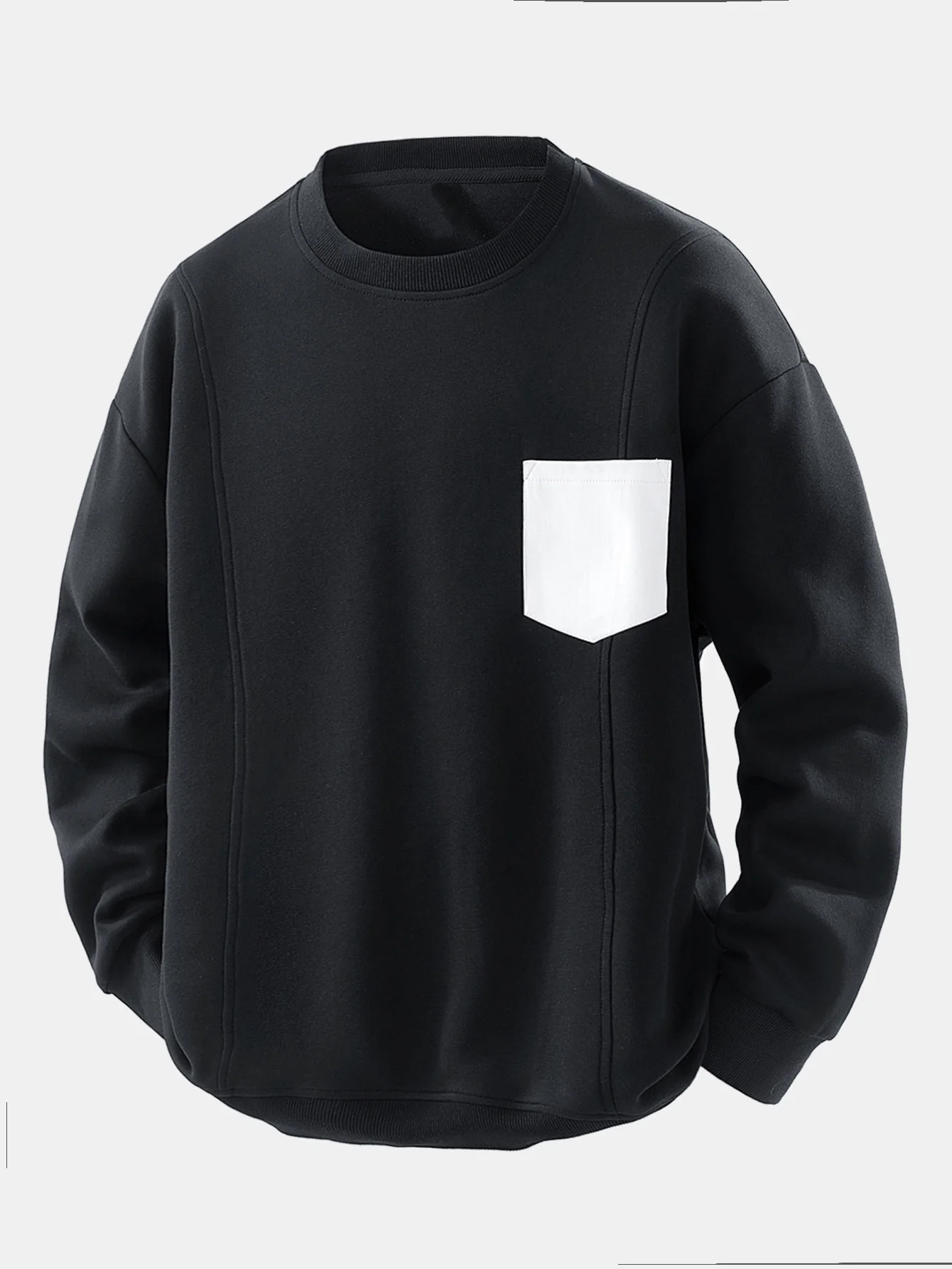 Relax Fit Contrast Pocket Sweatshirt - Image 3