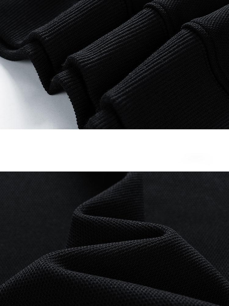 Relaxed Fit Kontrast Waffel Polo Sweatshirt - Image 7