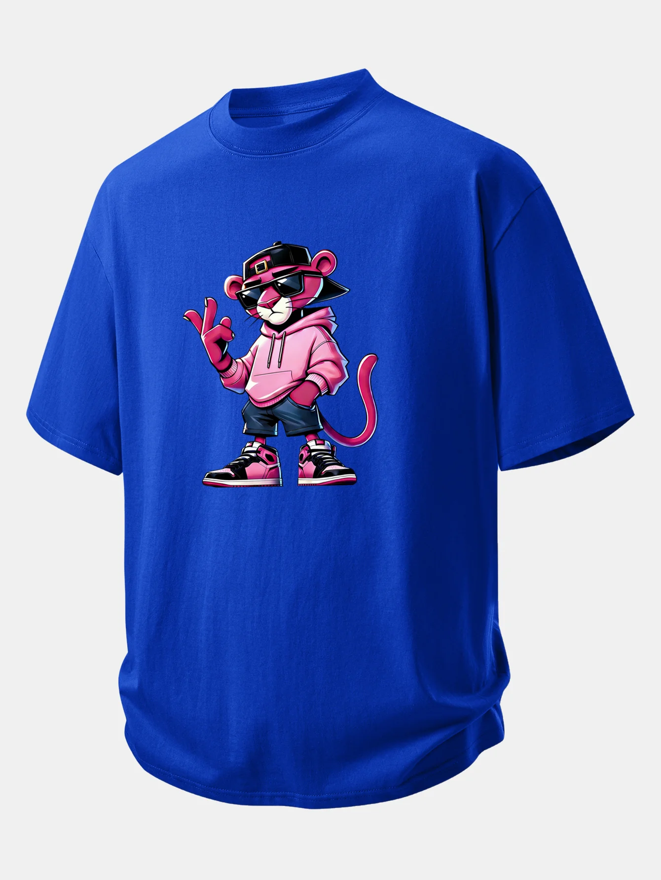 Relax Fit Cool Pink Panther Print Cotton T-Shirt - Image 4