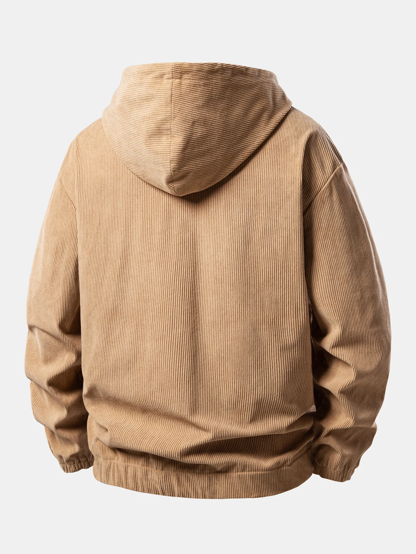 Relax Fit Corduroy Half-Zip Hooded Pullover & Straight Leg Corduroy Pants - Image 5