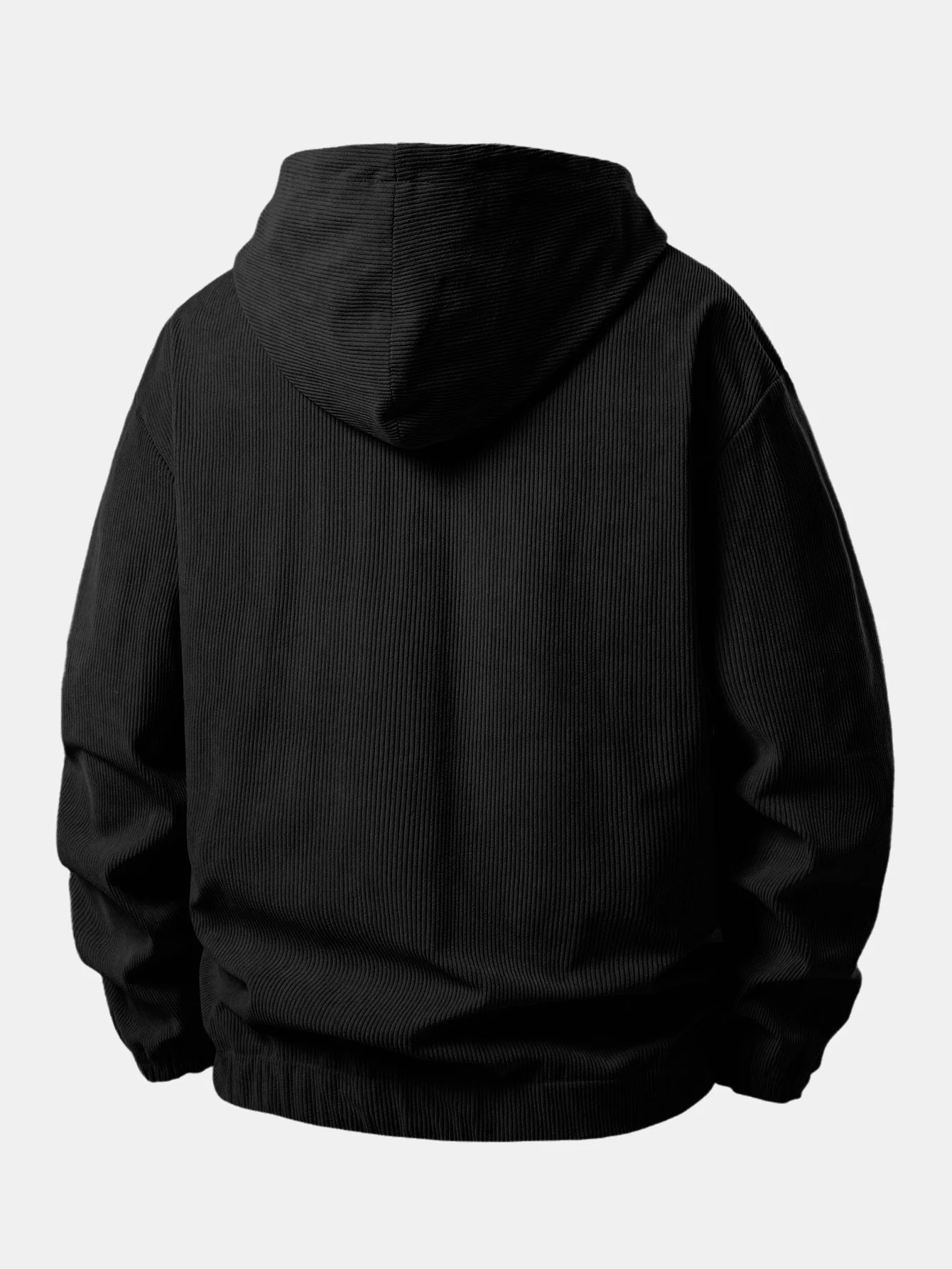 Relax Fit Corduroy Half-Zip Hooded Pullover & Straight Leg Corduroy Pants - Image 7