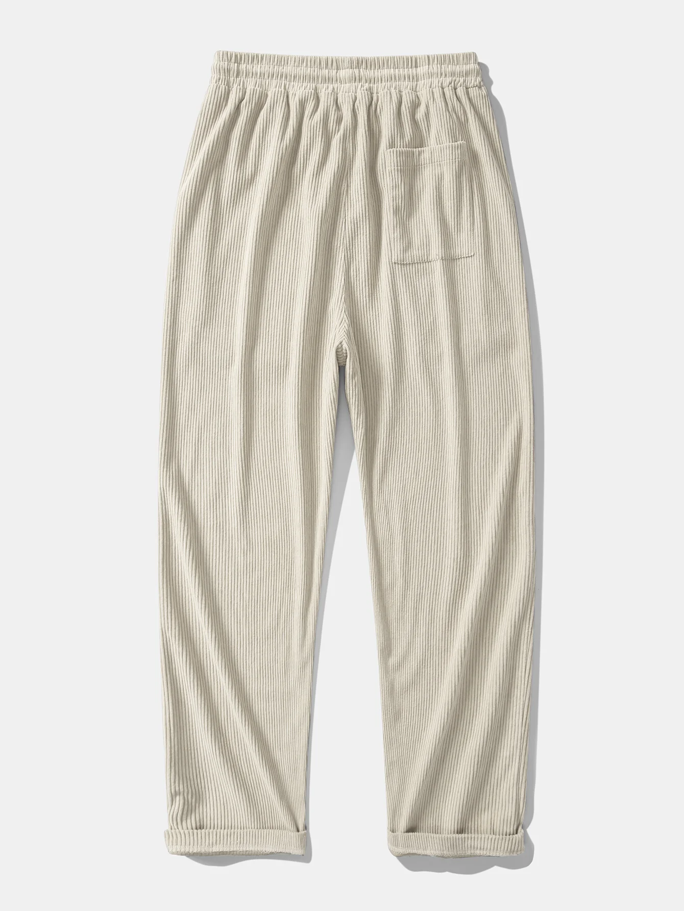 Relax Fit Corduroy Patchwork Hooded Shirt With Pockets & Straight Leg Corduroy Pants - Image 8