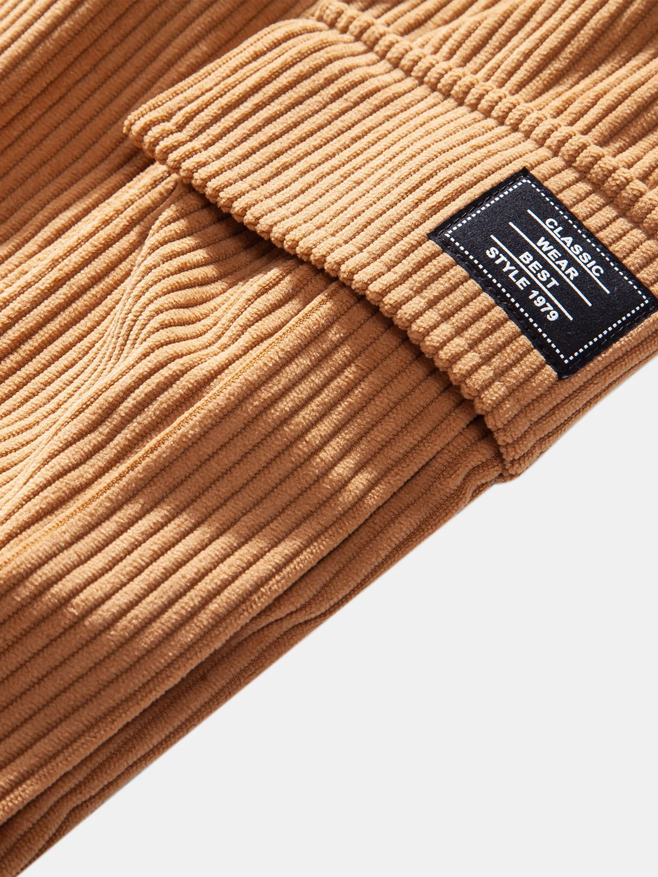 Entspannte Passform Corduroy Karo Patchwork Hemd & Kordelzug Corduroy Cargo Jogginghose - Image 15