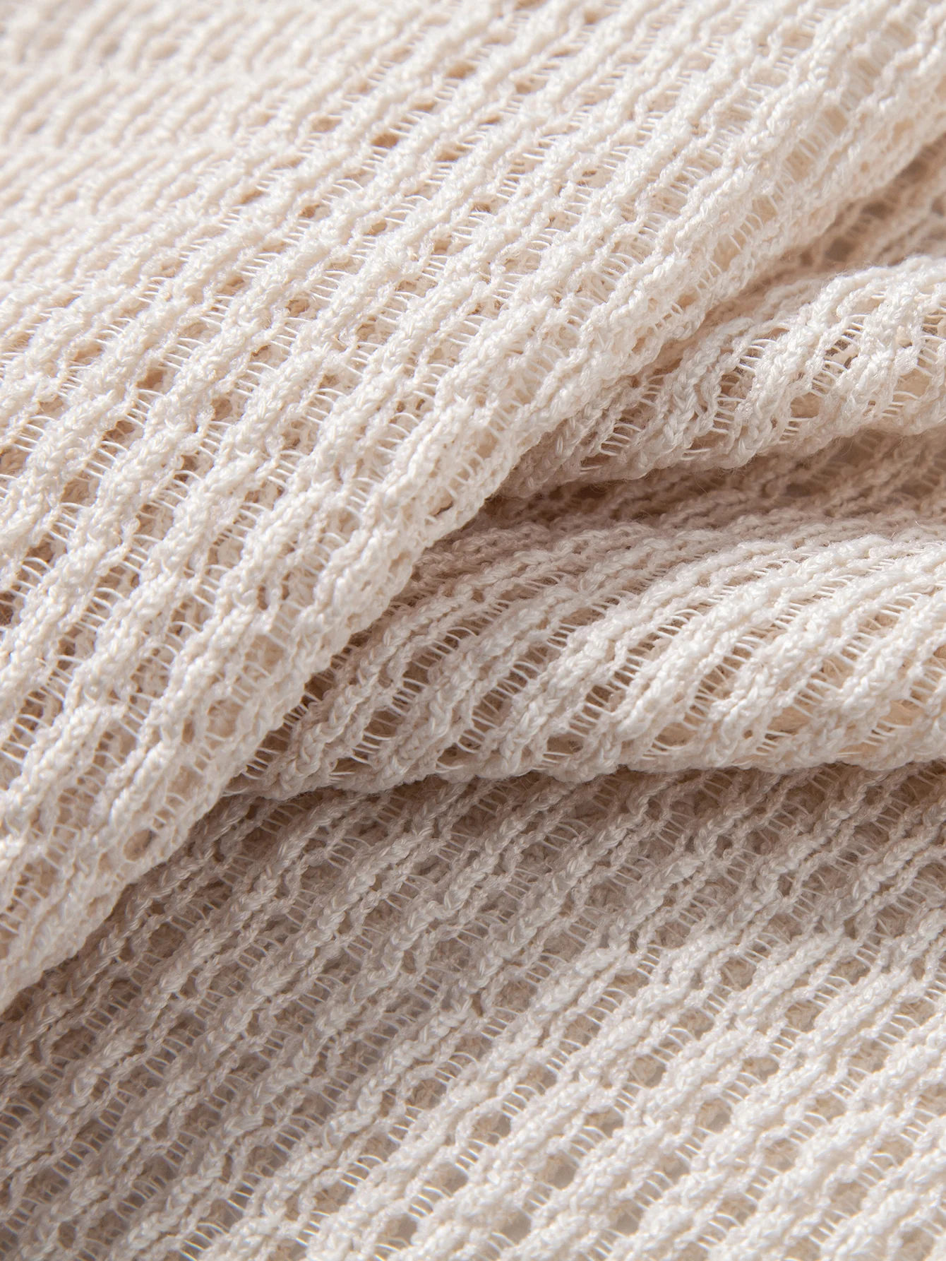 Relax Fit Crocheted V Neck Polo - Image 6