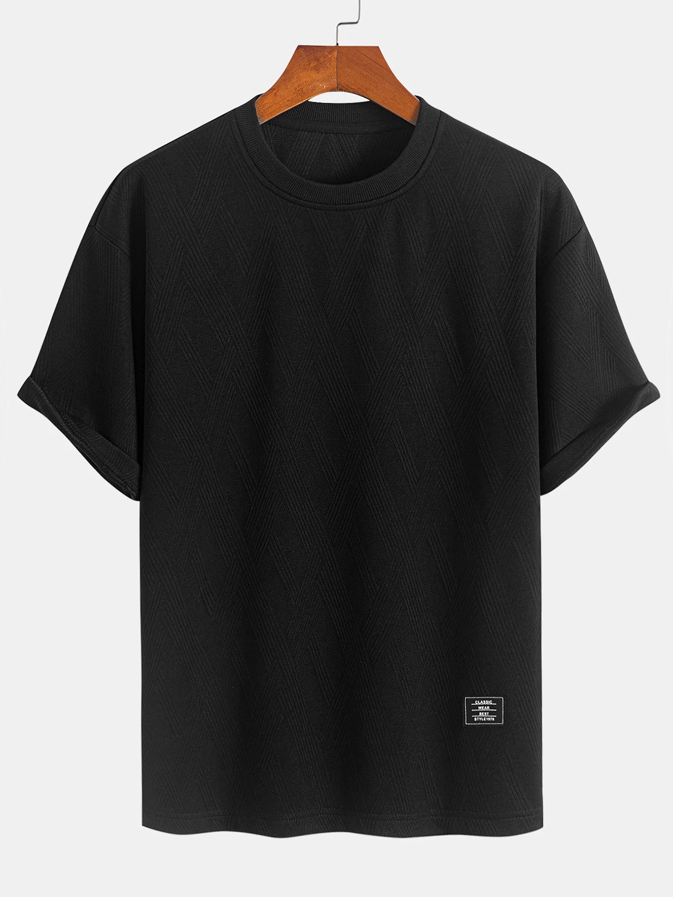 Relax Fit Diamond Jacquard T-Shirt & Diamond Jacquard Shorts - Image 6