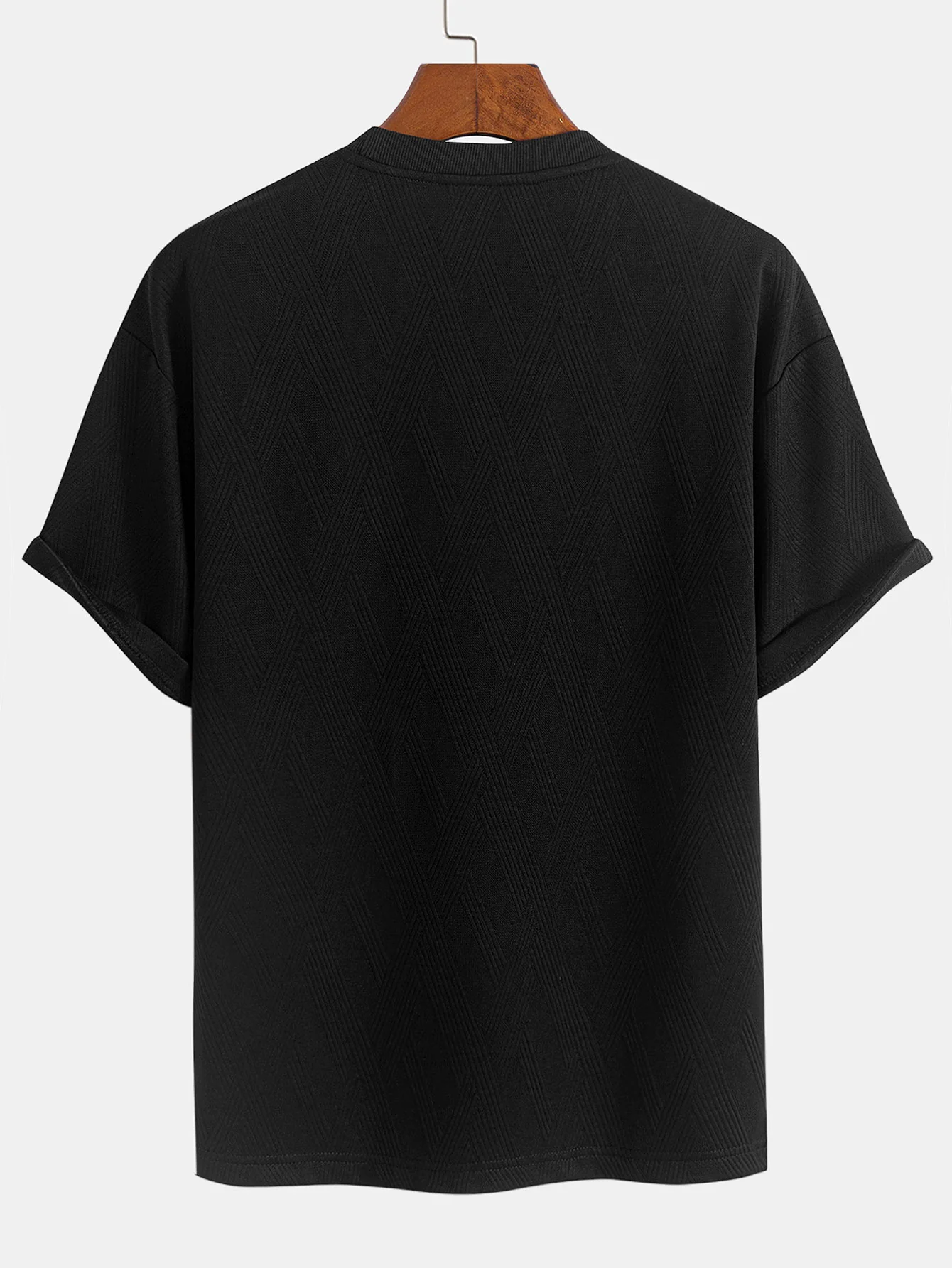 Relax Fit Diamond Jacquard T-Shirt & Diamond Jacquard Shorts - Image 7
