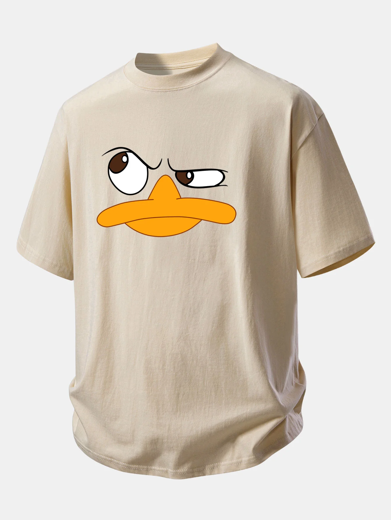 Relax Fit Emoji Duck Print Cotton T-Shirt - Image 10