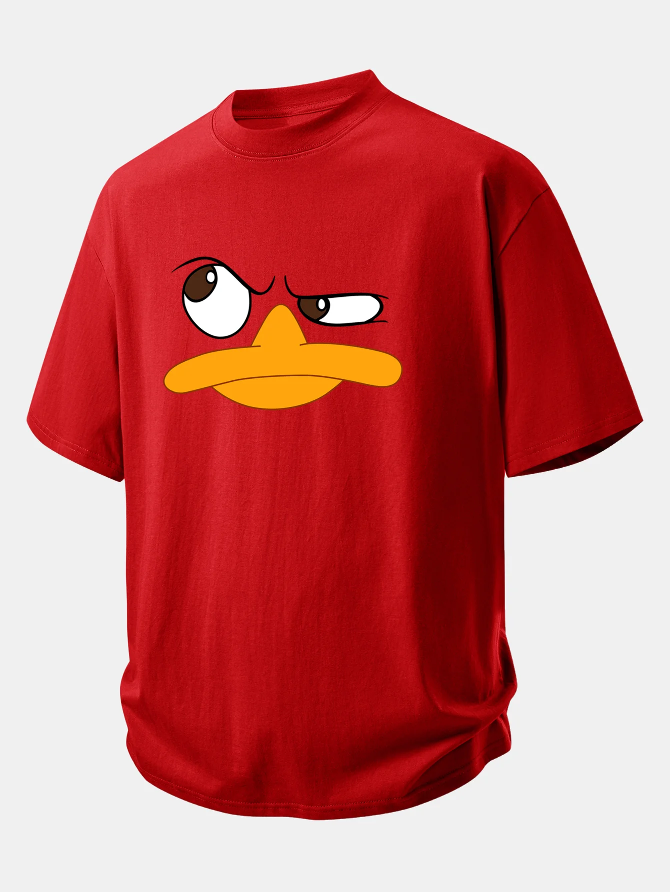 Relax Fit Emoji Duck Print Cotton T-Shirt - Image 2