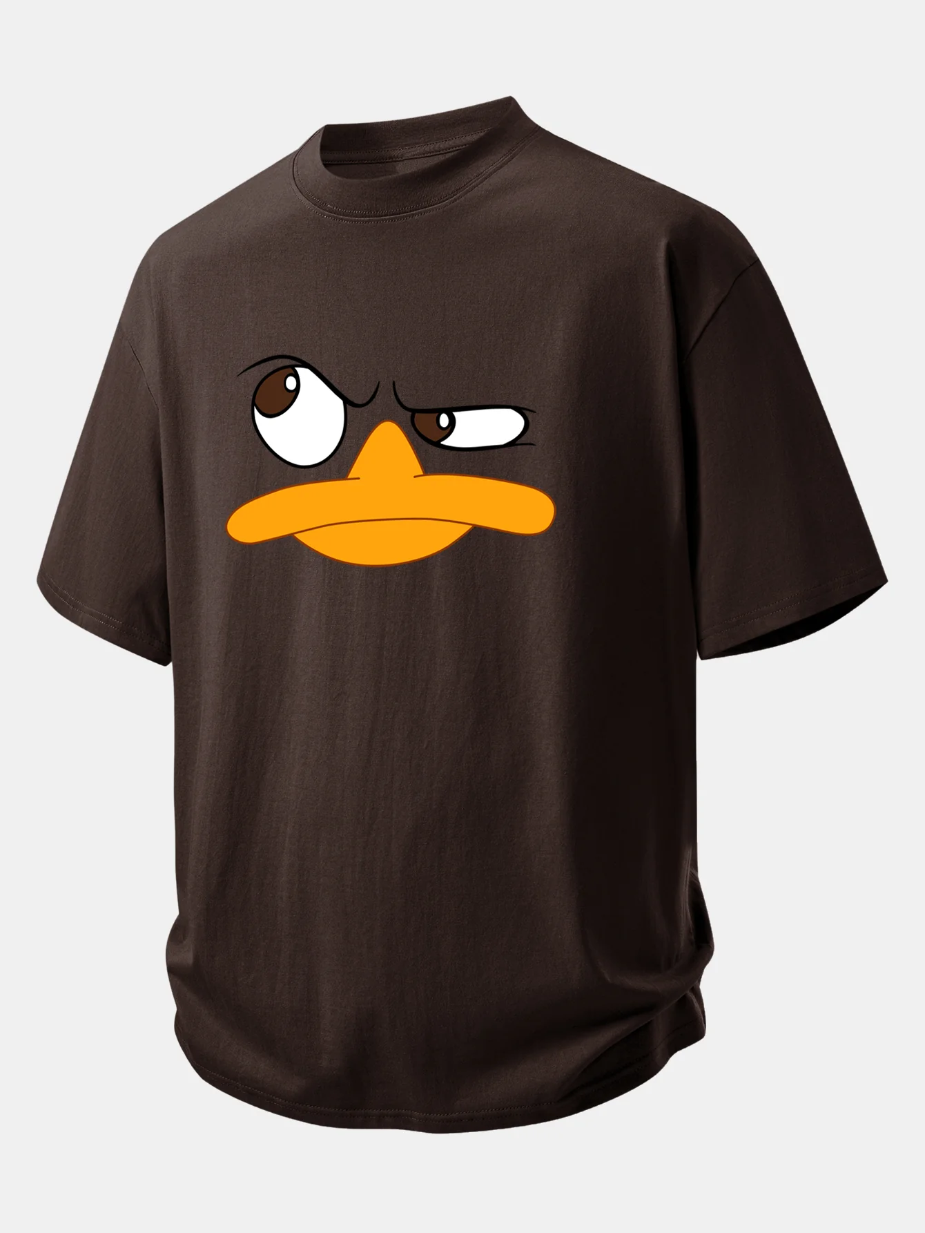 Relax Fit Emoji Duck Print Cotton T-Shirt - Image 3