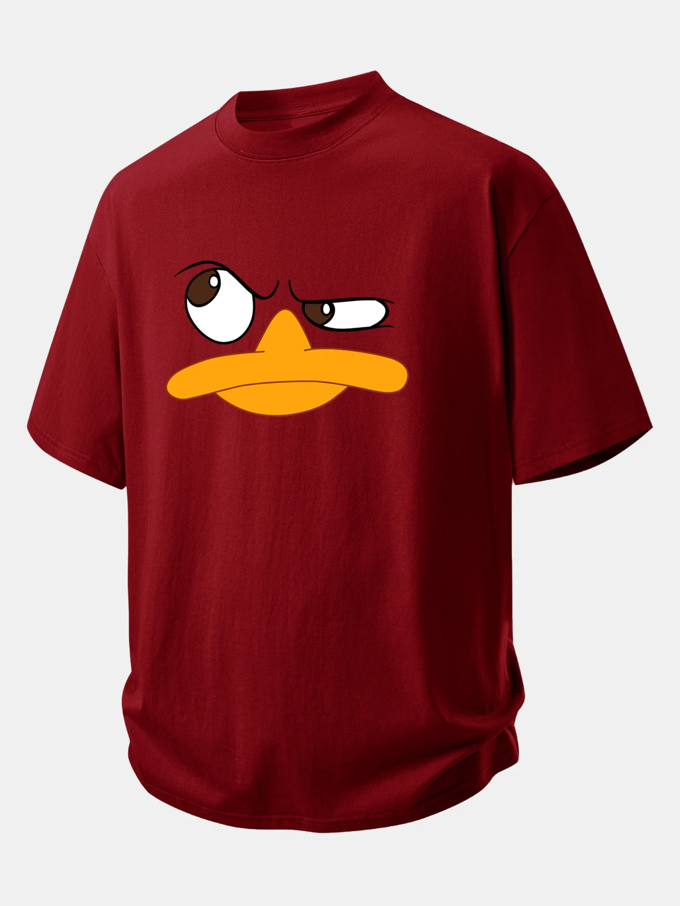 Relax Fit Emoji Duck Print Cotton T-Shirt - Image 4