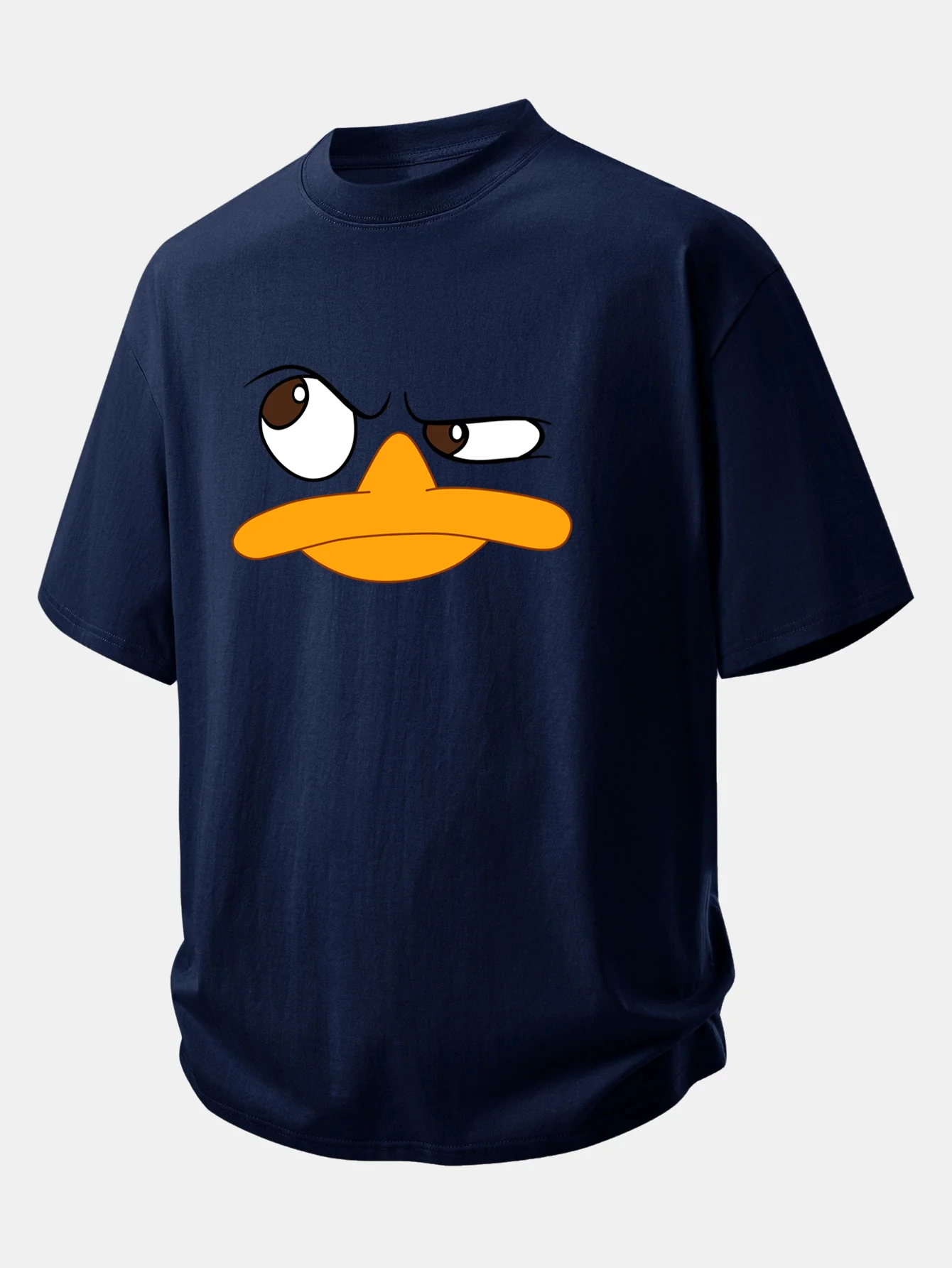 Relax Fit Emoji Duck Print Cotton T-Shirt - Image 5
