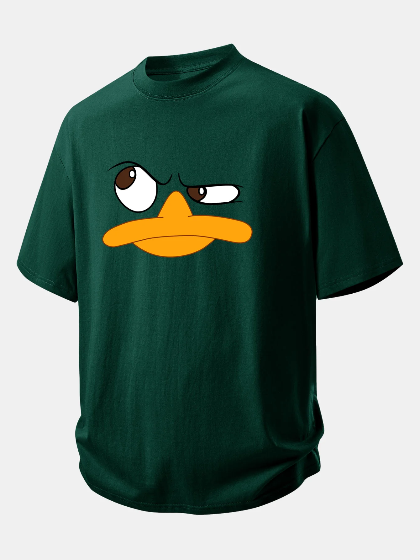 Relax Fit Emoji Duck Print Cotton T-Shirt - Image 6