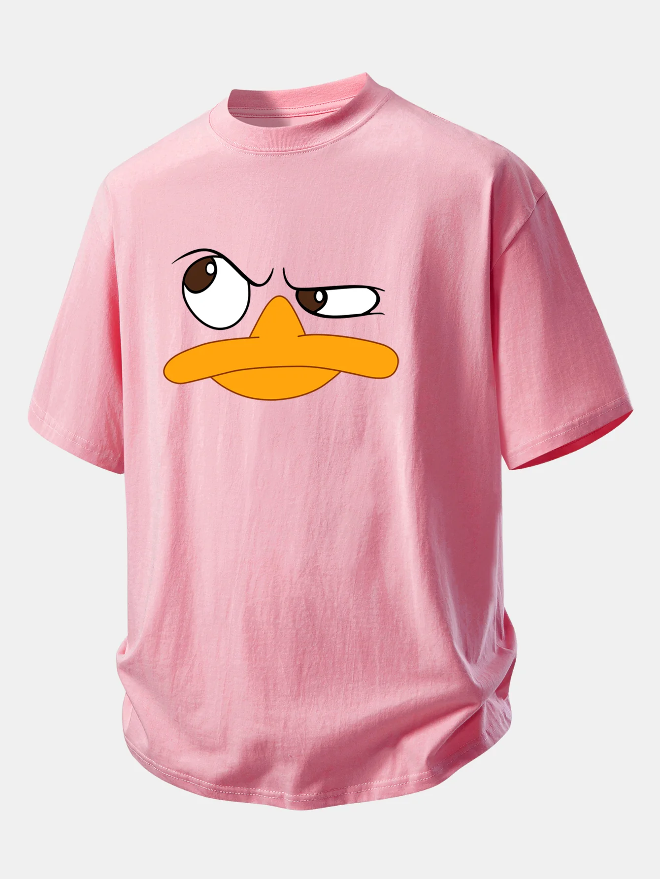 Relax Fit Emoji Duck Print Cotton T-Shirt - Image 8