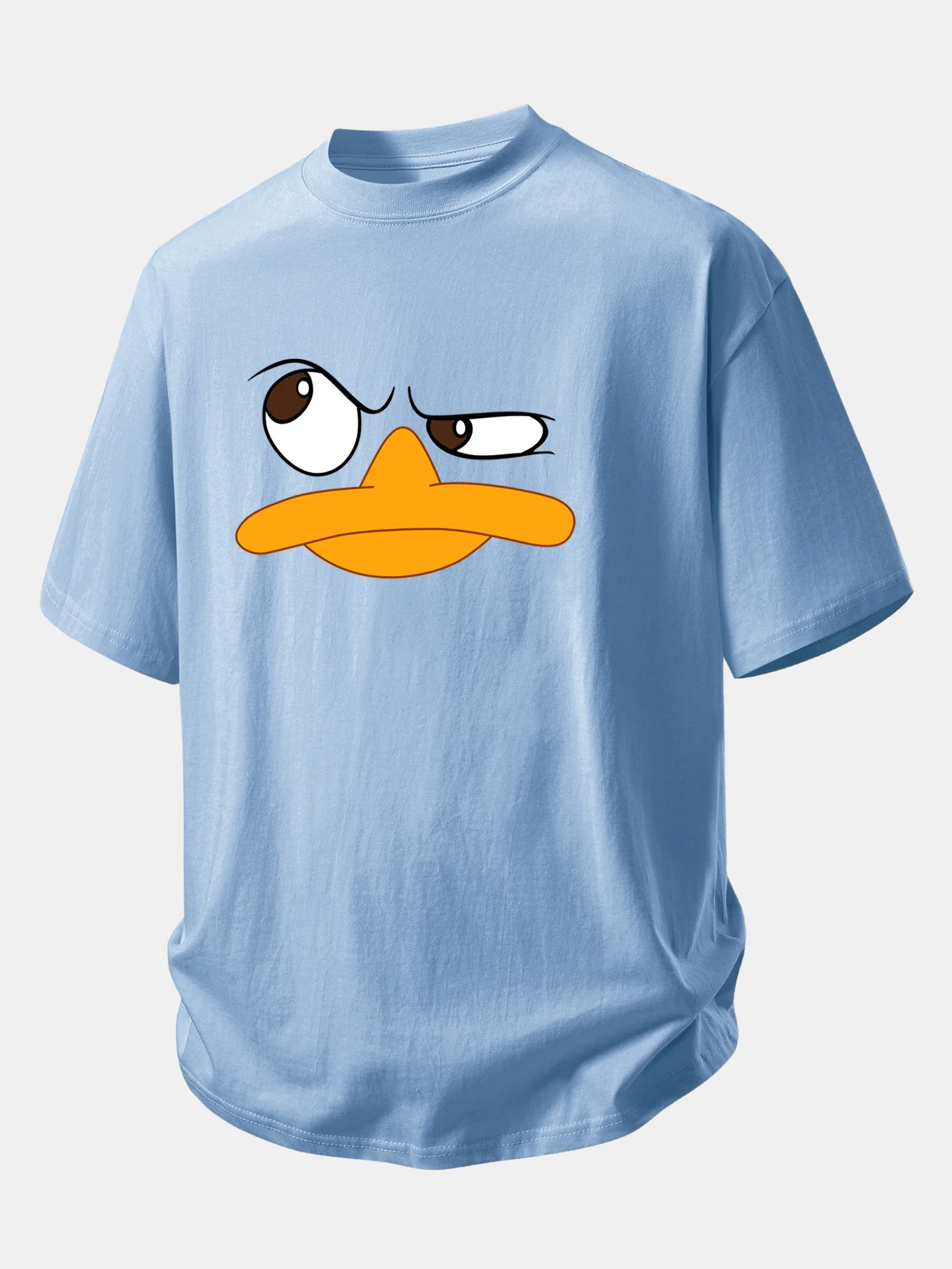 Relax Fit Emoji Duck Print Cotton T-Shirt - Image 9