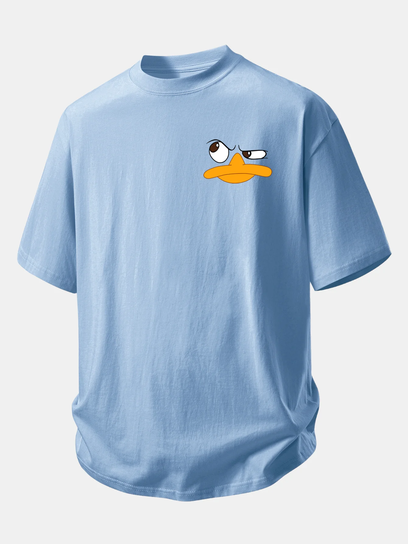 Relax Fit Emoji Duck Print Cotton T-Shirt - Image 10